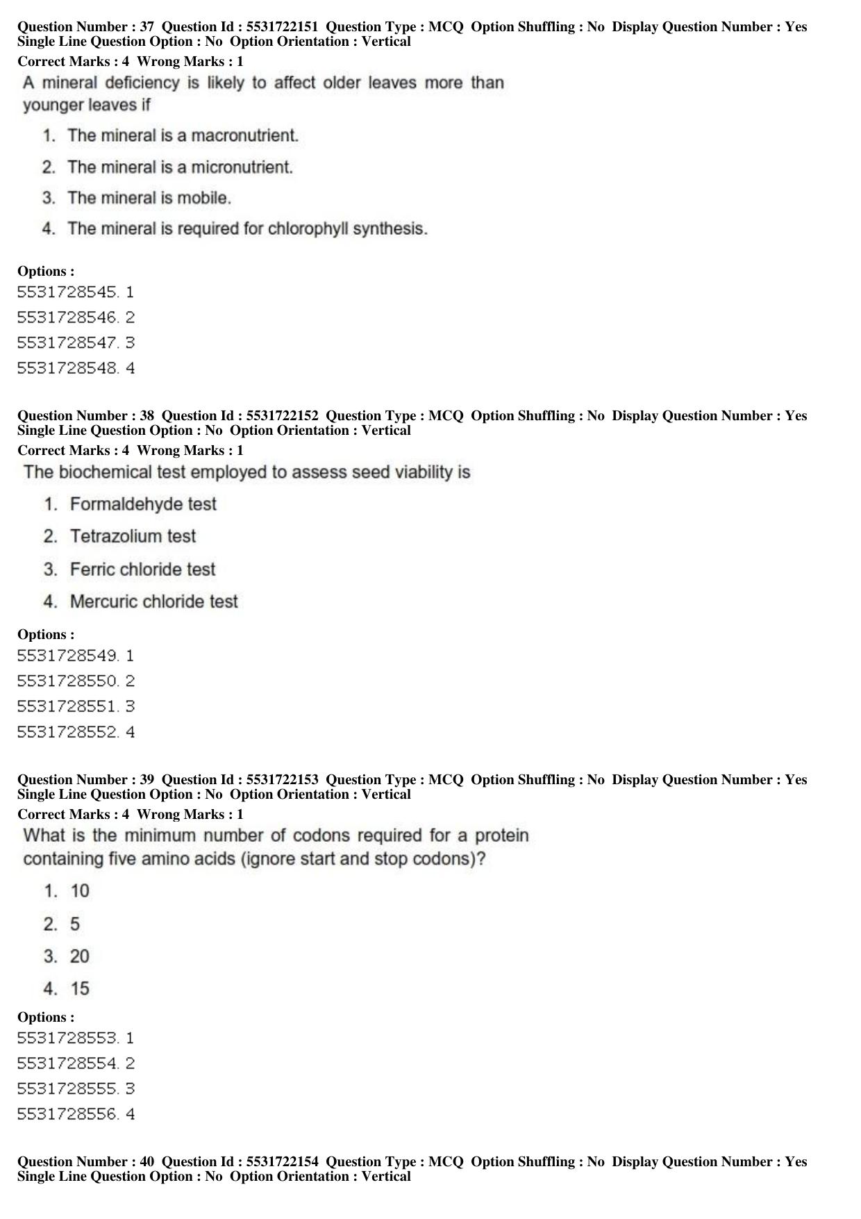 ICAR AIEEA PG 2019 FORESTRY AGROFORESTRY SILVICULTURE Question Paper - Page 14