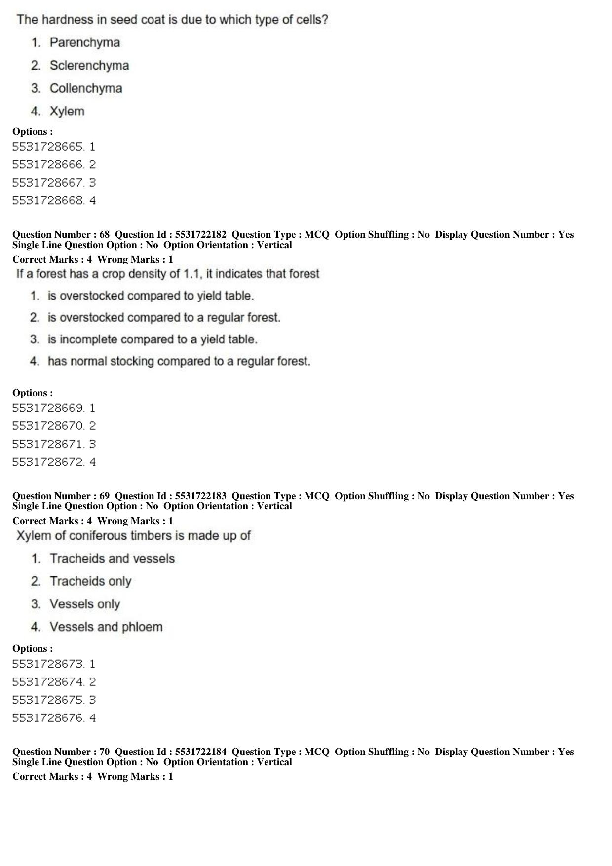ICAR AIEEA PG 2019 FORESTRY AGROFORESTRY SILVICULTURE Question Paper - Page 24