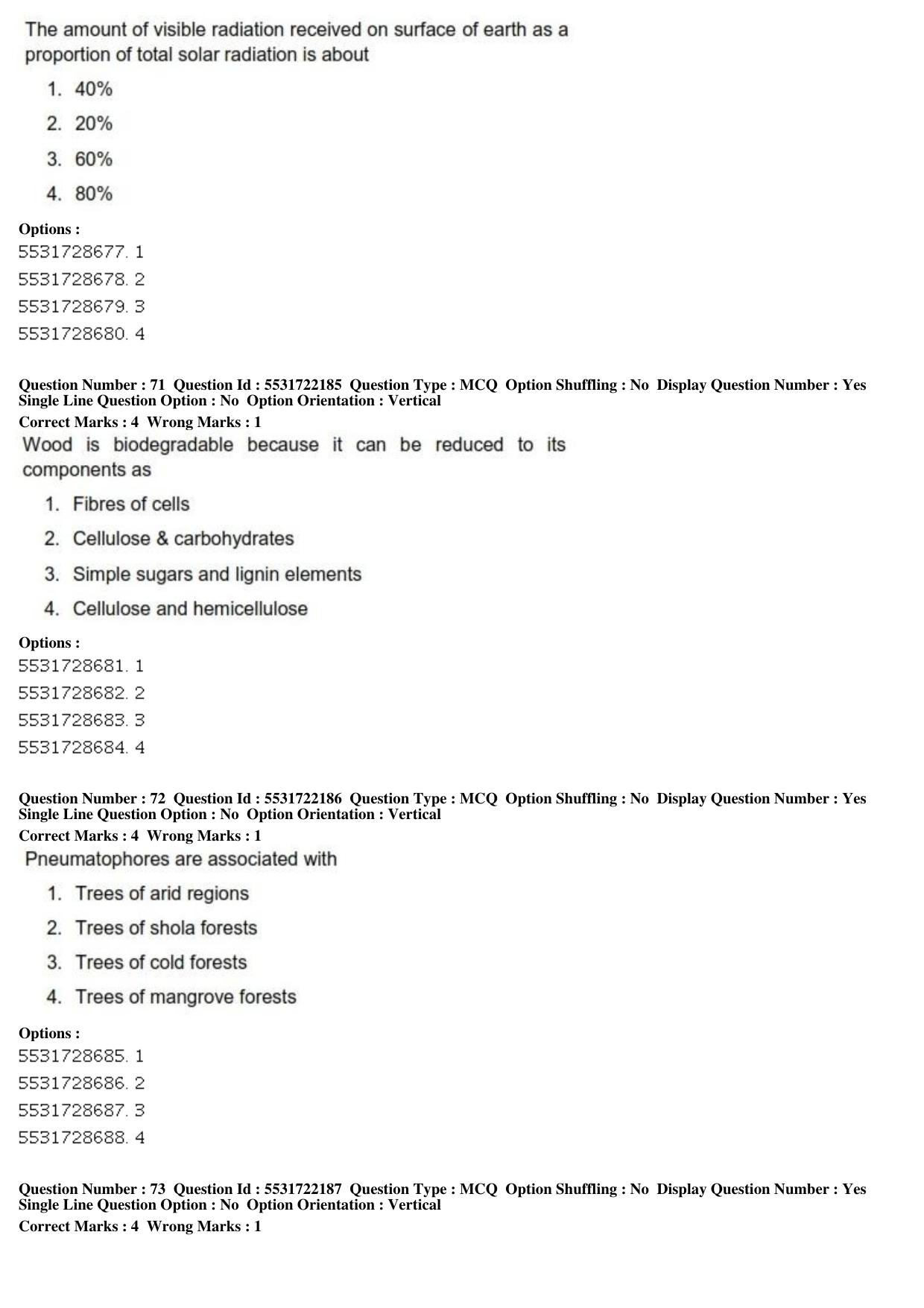 ICAR AIEEA PG 2019 FORESTRY AGROFORESTRY SILVICULTURE Question Paper - Page 25