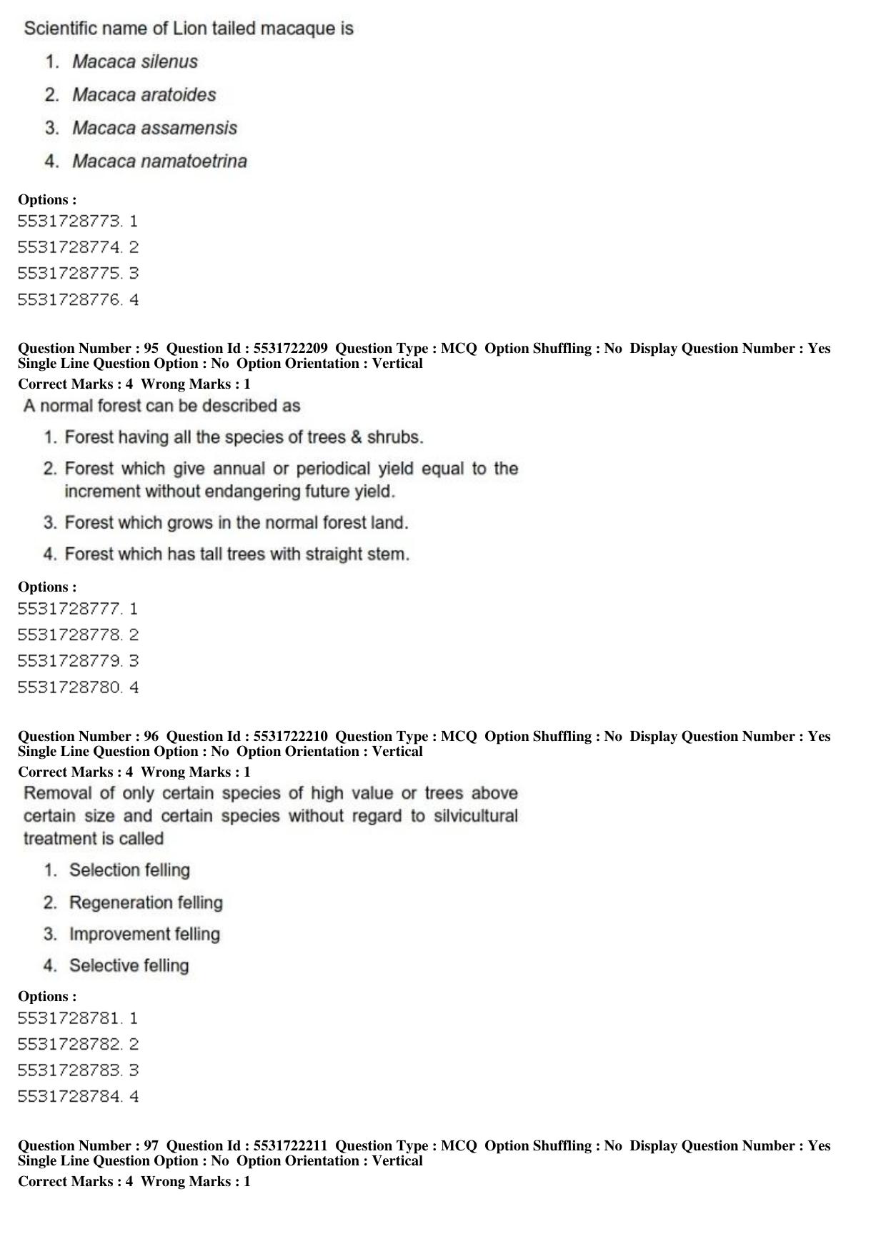 ICAR AIEEA PG 2019 FORESTRY AGROFORESTRY SILVICULTURE Question Paper - Page 33