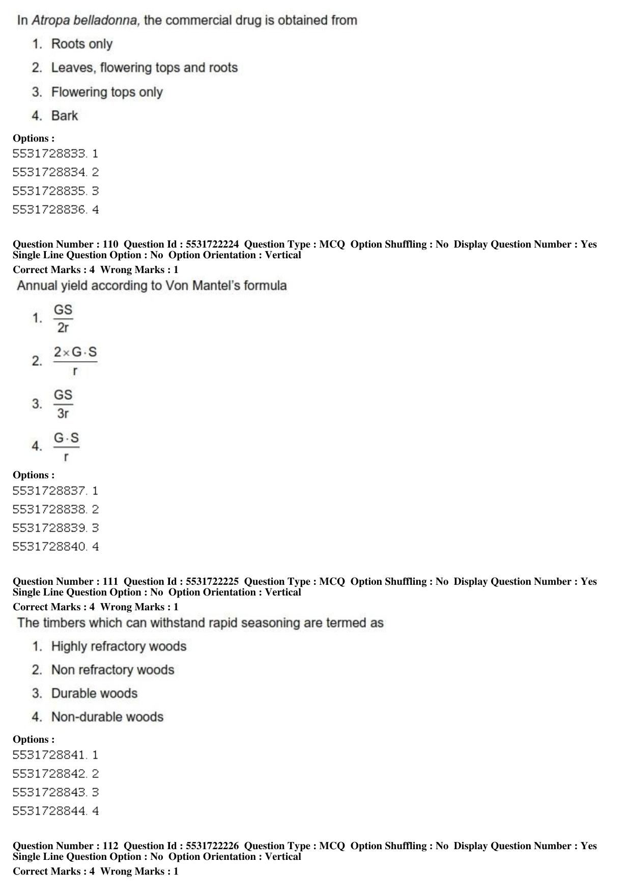 ICAR AIEEA PG 2019 FORESTRY AGROFORESTRY SILVICULTURE Question Paper - Page 38