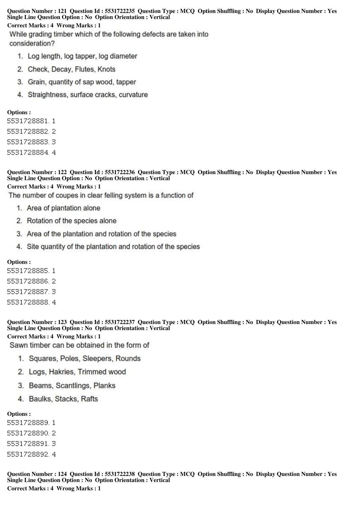 ICAR AIEEA PG 2019 FORESTRY AGROFORESTRY SILVICULTURE Question Paper - Page 42