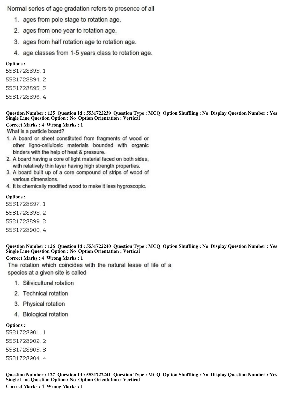 ICAR AIEEA PG 2019 FORESTRY AGROFORESTRY SILVICULTURE Question Paper - Page 43