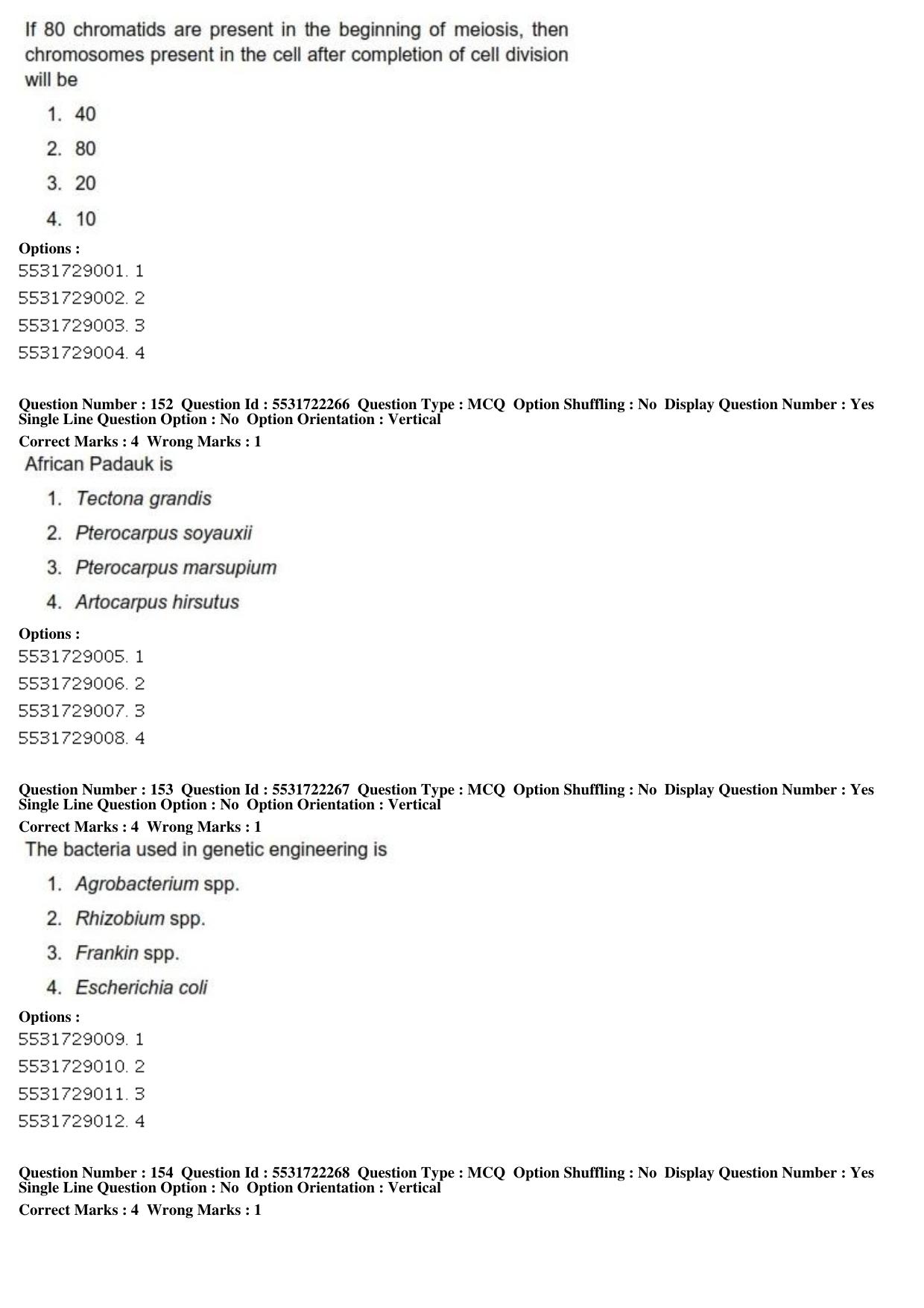 ICAR AIEEA PG 2019 FORESTRY AGROFORESTRY SILVICULTURE Question Paper - Page 52