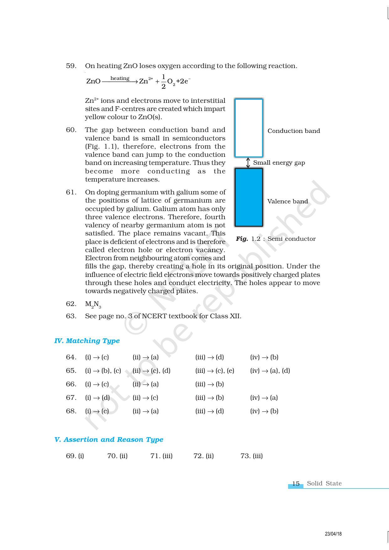 NCERT Exemplar Book for Class 12 Chemistry: Chapter 1 Solid State - Page 15