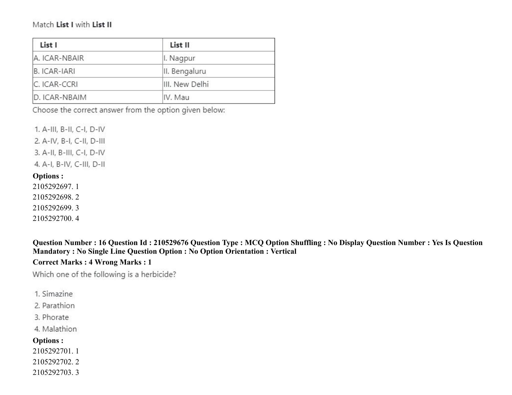 ICAR AIEEA PG 2020 ENTOMOLOGY AND NEMATOLOGY Question Paper - Page 11