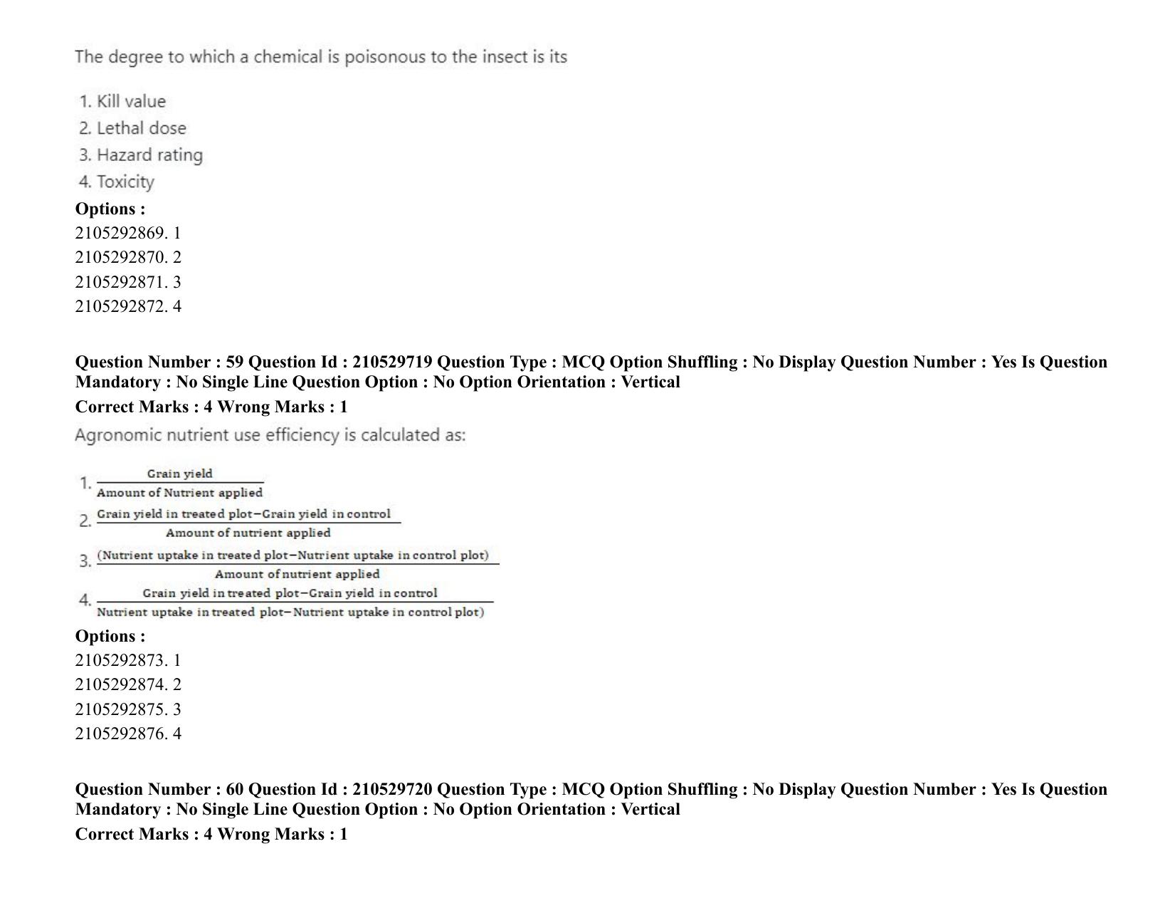 ICAR AIEEA PG 2020 ENTOMOLOGY AND NEMATOLOGY Question Paper - Page 34
