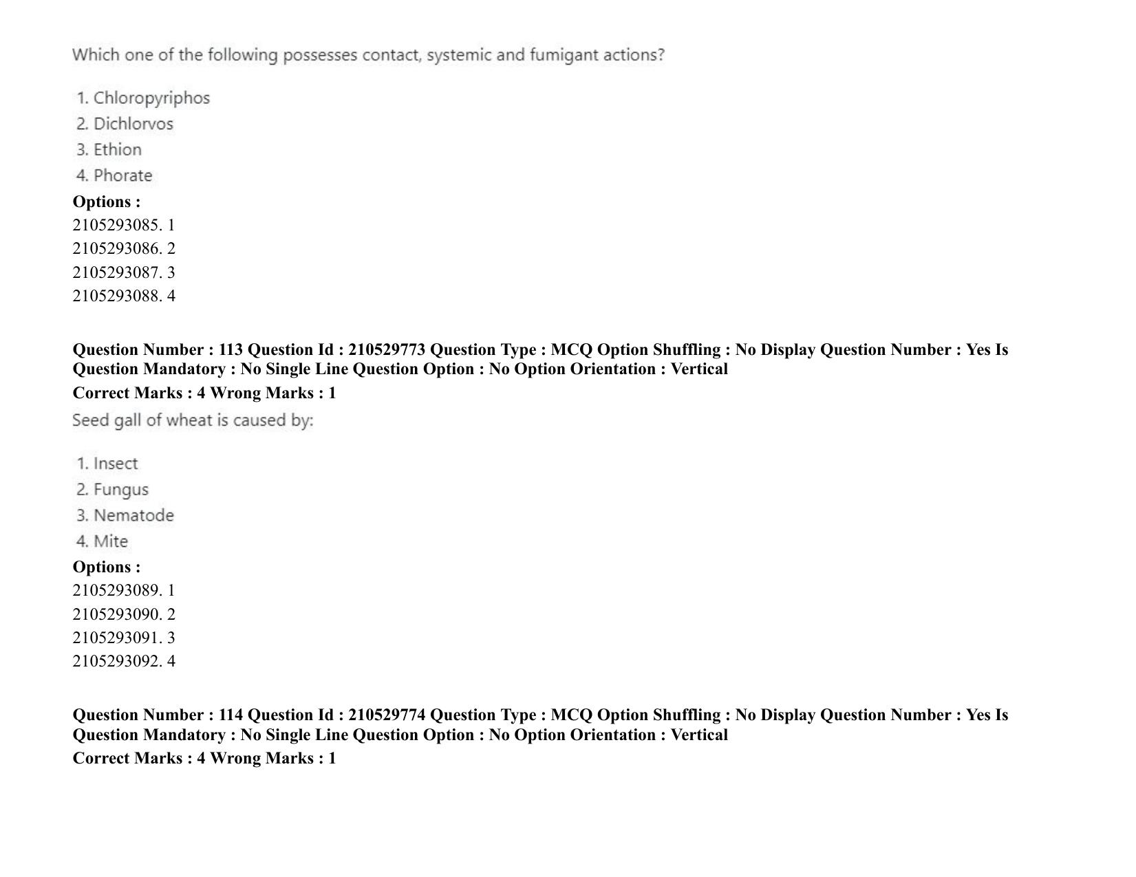 ICAR AIEEA PG 2020 ENTOMOLOGY AND NEMATOLOGY Question Paper - Page 65