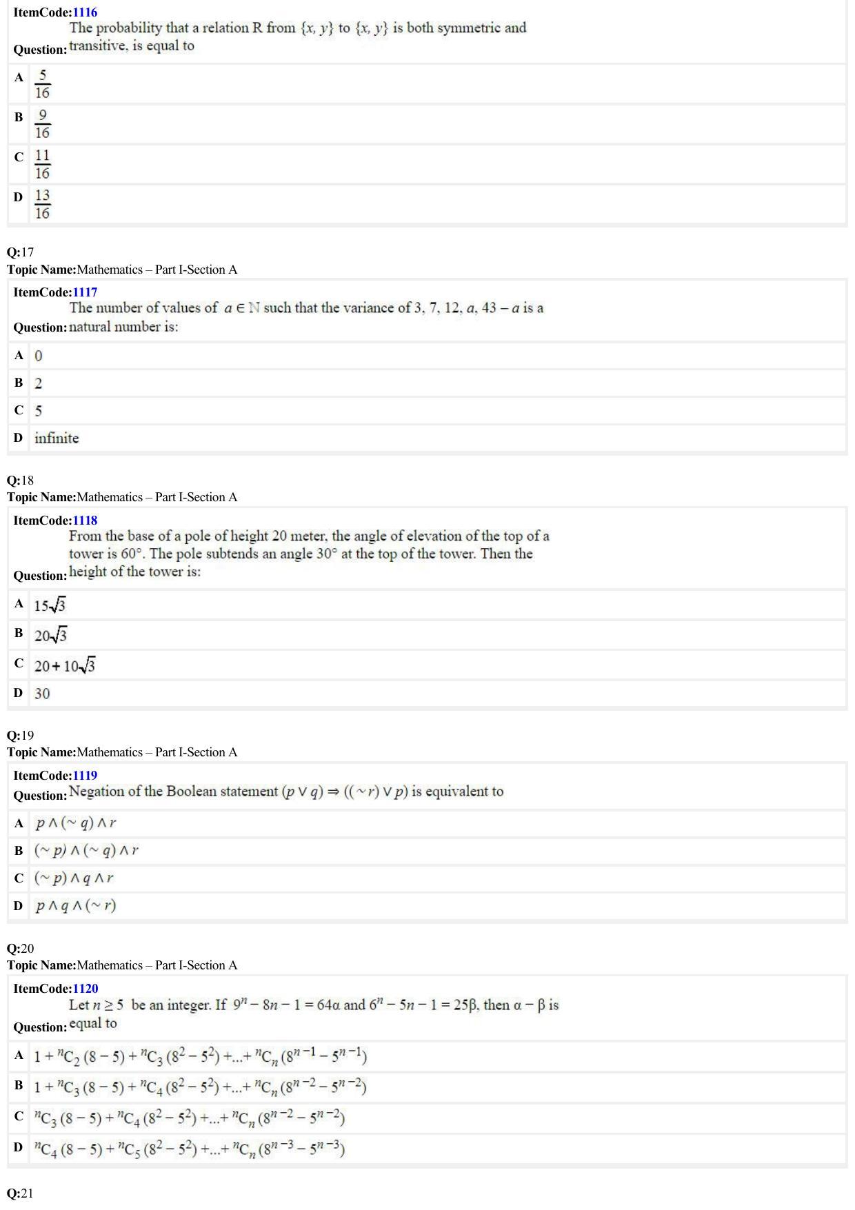 JEE Mains 2022: B Arch & B Planning English (Shift 2) 29-06-2022 Question Paper - Page 5