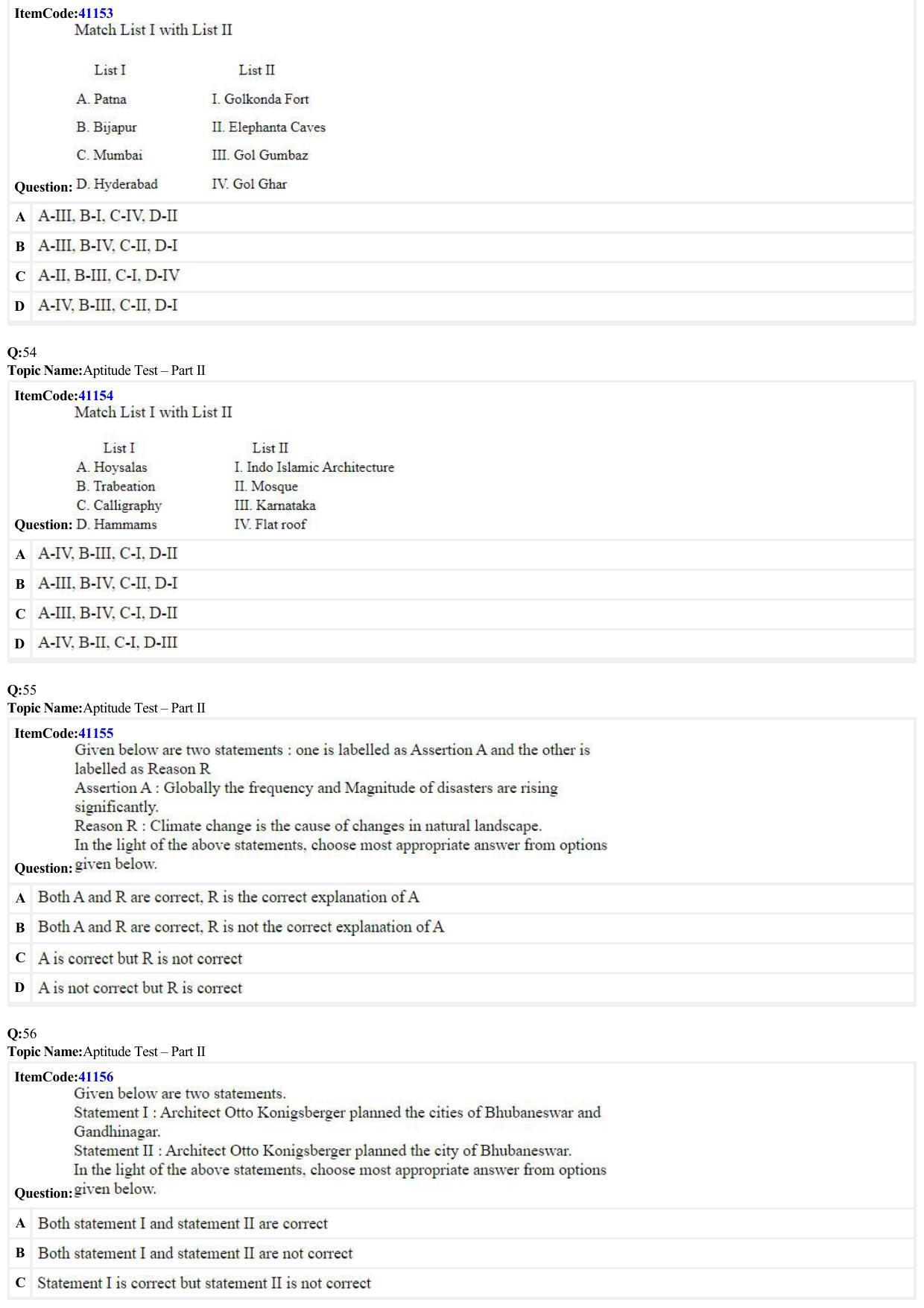 JEE Mains 2022: B Arch & B Planning English (Shift 2) 29-06-2022 Question Paper - Page 12