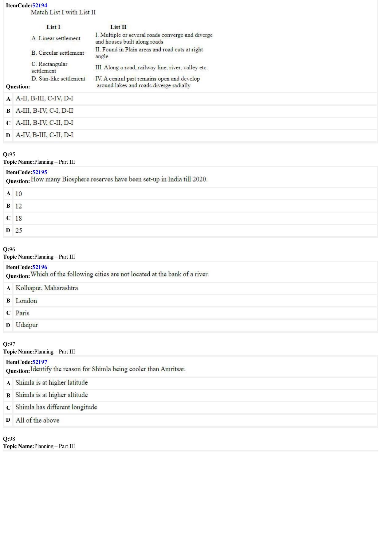 JEE Mains 2022: B Arch & B Planning English (Shift 2) 29-06-2022 Question Paper - Page 30
