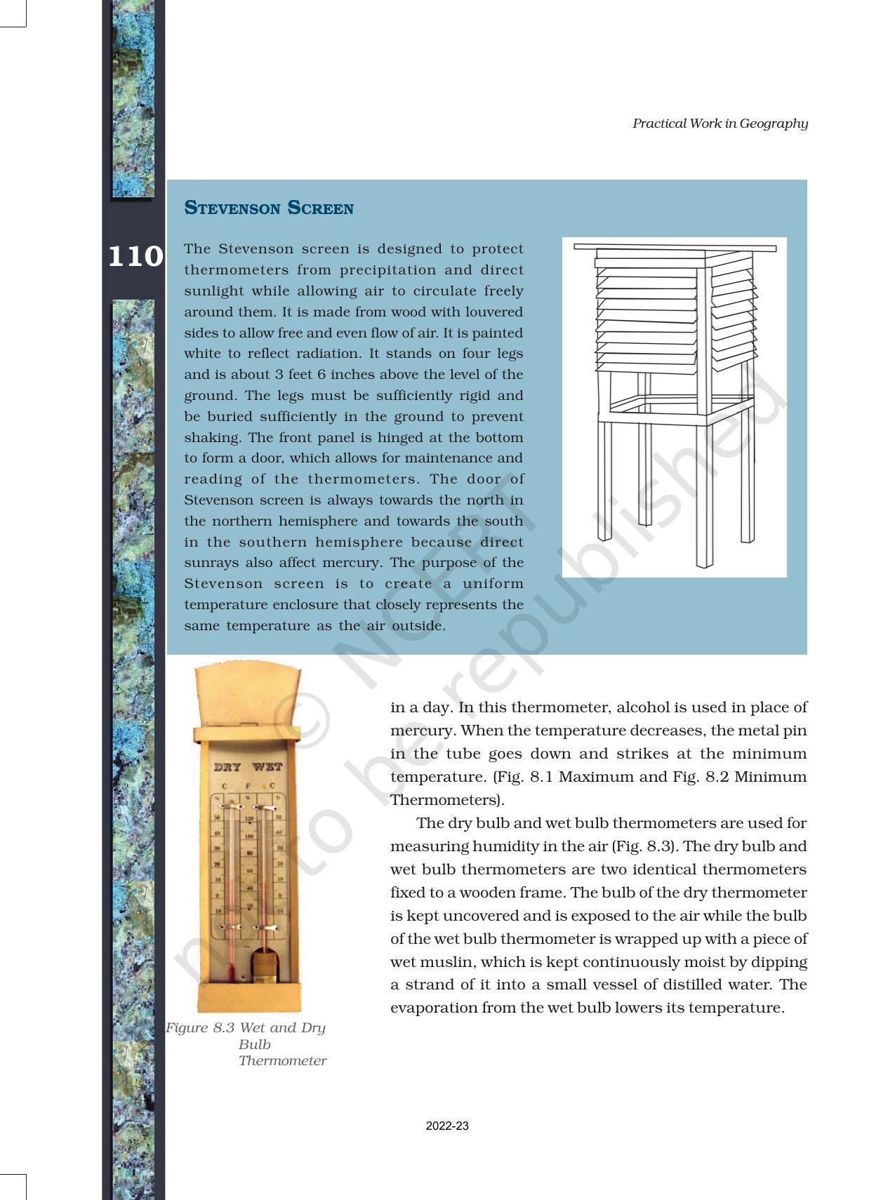 NCERT Book for Class 11 Geography (Part-III) Chapter 8 Weather Instruments, Maps and Charts - Page 4