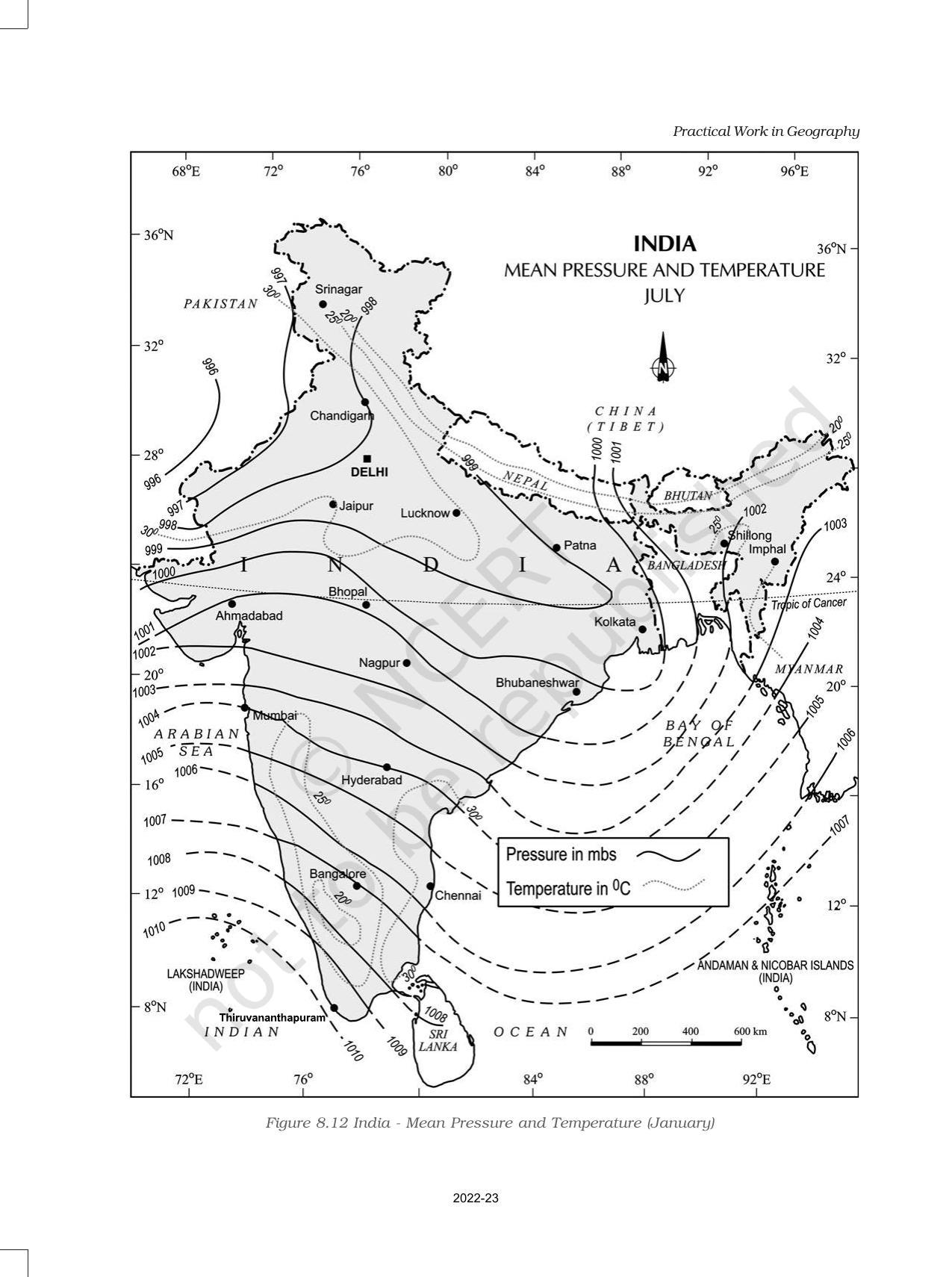 NCERT Book for Class 11 Geography (Part-III) Chapter 8 Weather Instruments, Maps and Charts - Page 14