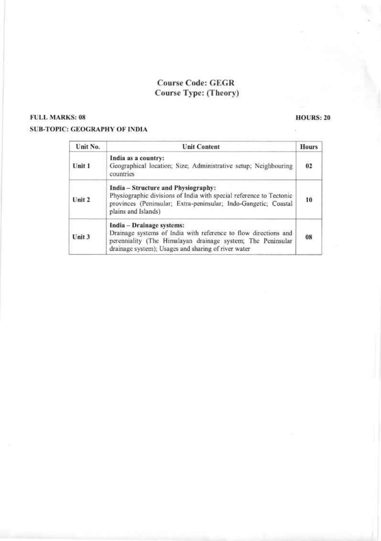 WBCHSE Class 11 & 12 Syllabus for Geography (GEGR) (SET III) - Page 6