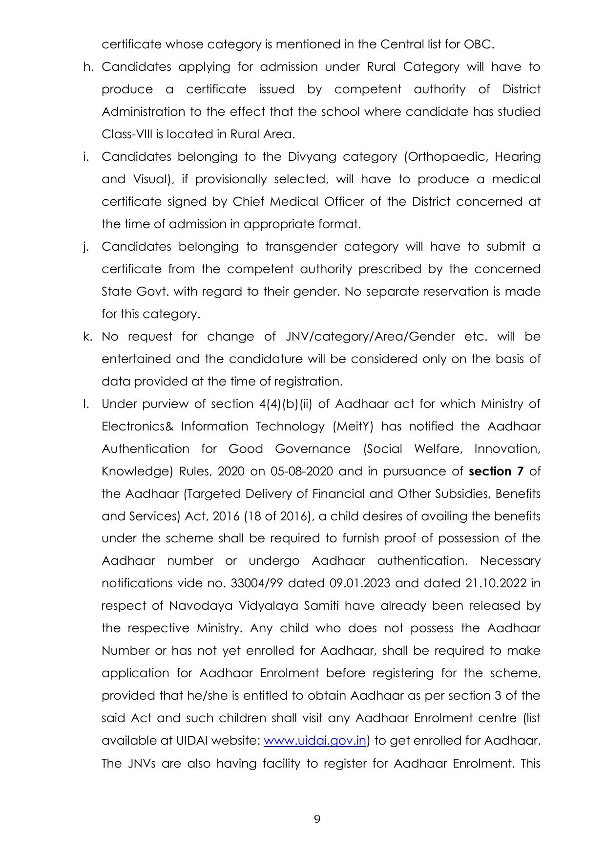 JNV Class 9th Lateral Entry Syllabus 2025 - Page 10