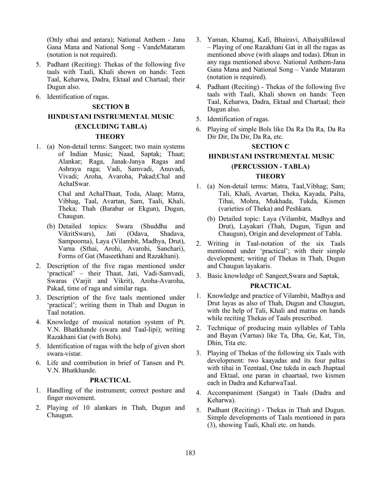 ICSE Performing Arts Syllabus 2026 - Page 2