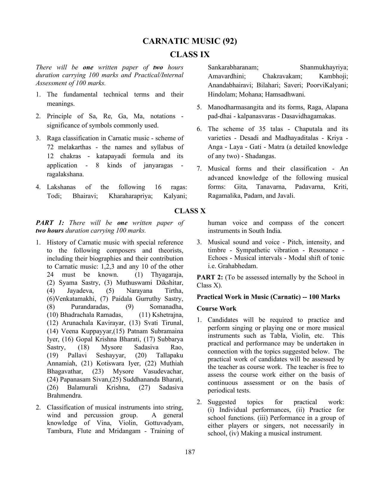 ICSE Performing Arts Syllabus 2026 - Page 6