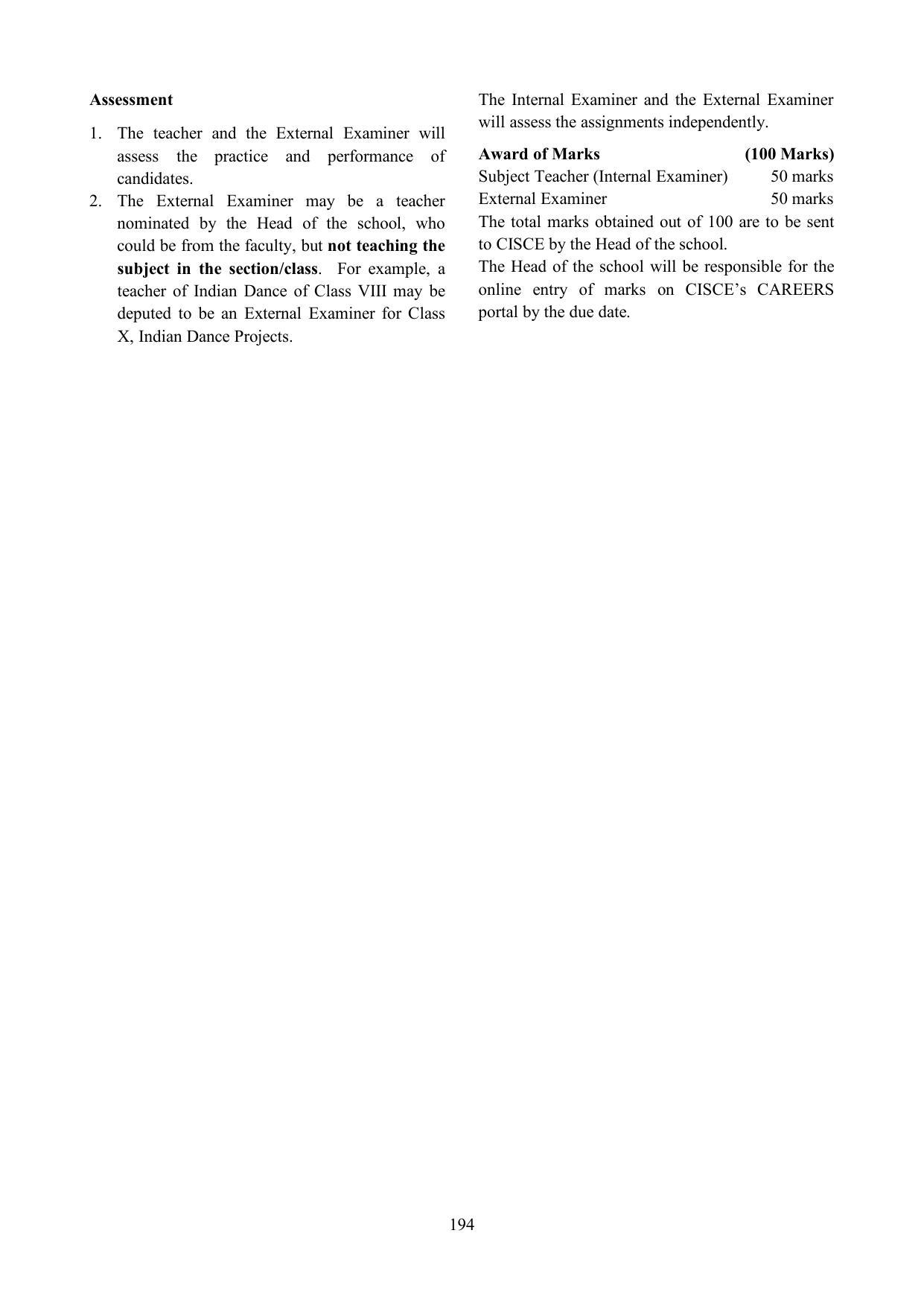 ICSE Performing Arts Syllabus 2026 - Page 13