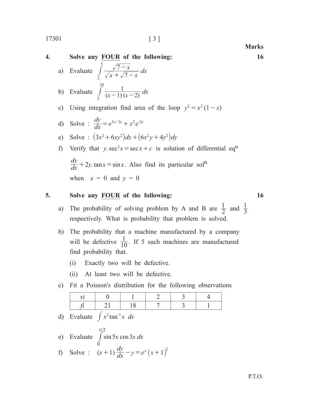 MSBTE Question Paper - 2018 - Applied Mathematics - Page 3