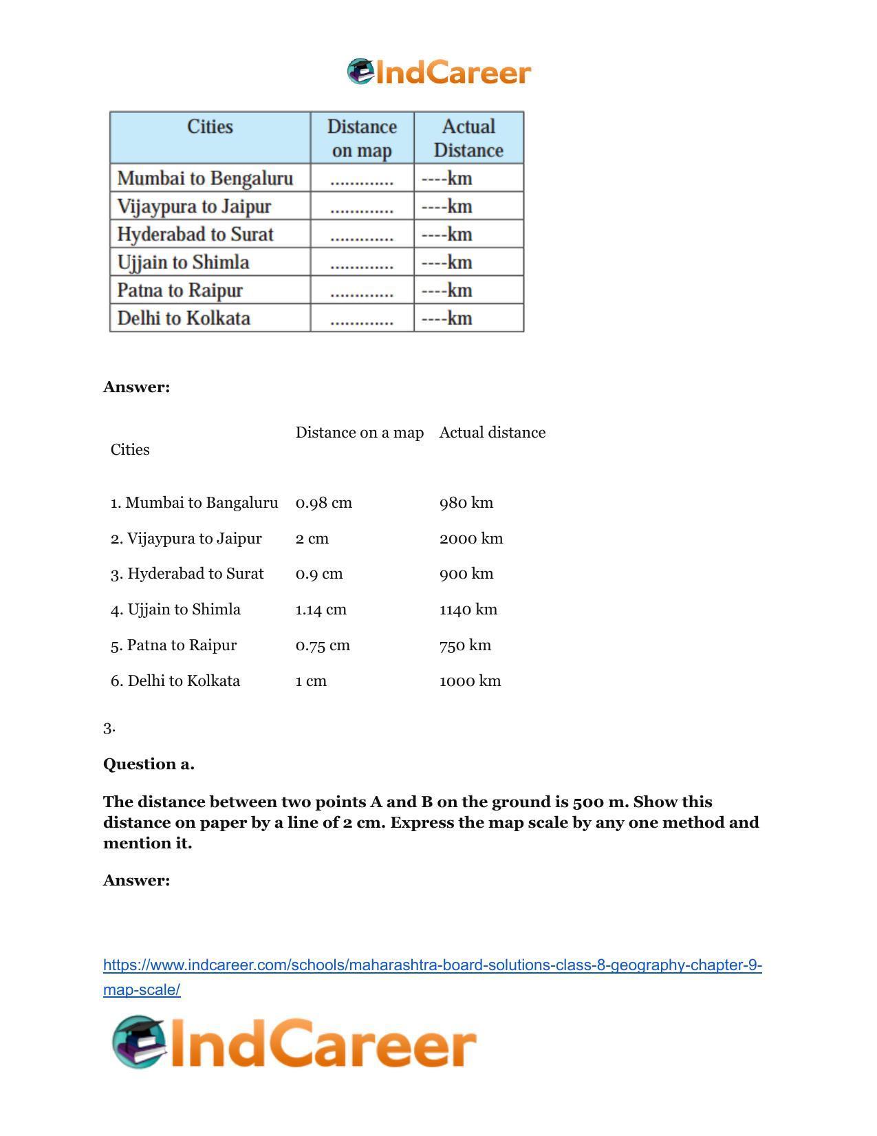 Maharashtra Board Solutions Class 8-Geography: Chapter 9- Map Scale - Page 4