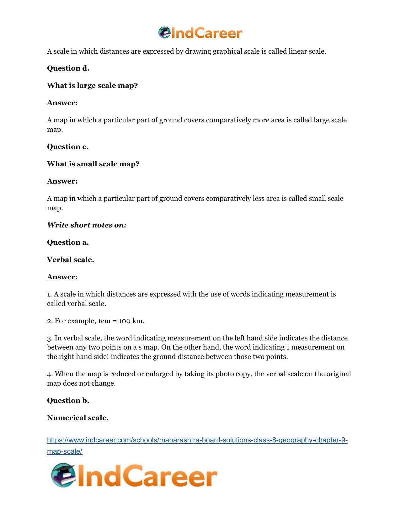 Maharashtra Board Solutions Class 8-Geography: Chapter 9- Map Scale - Page 8