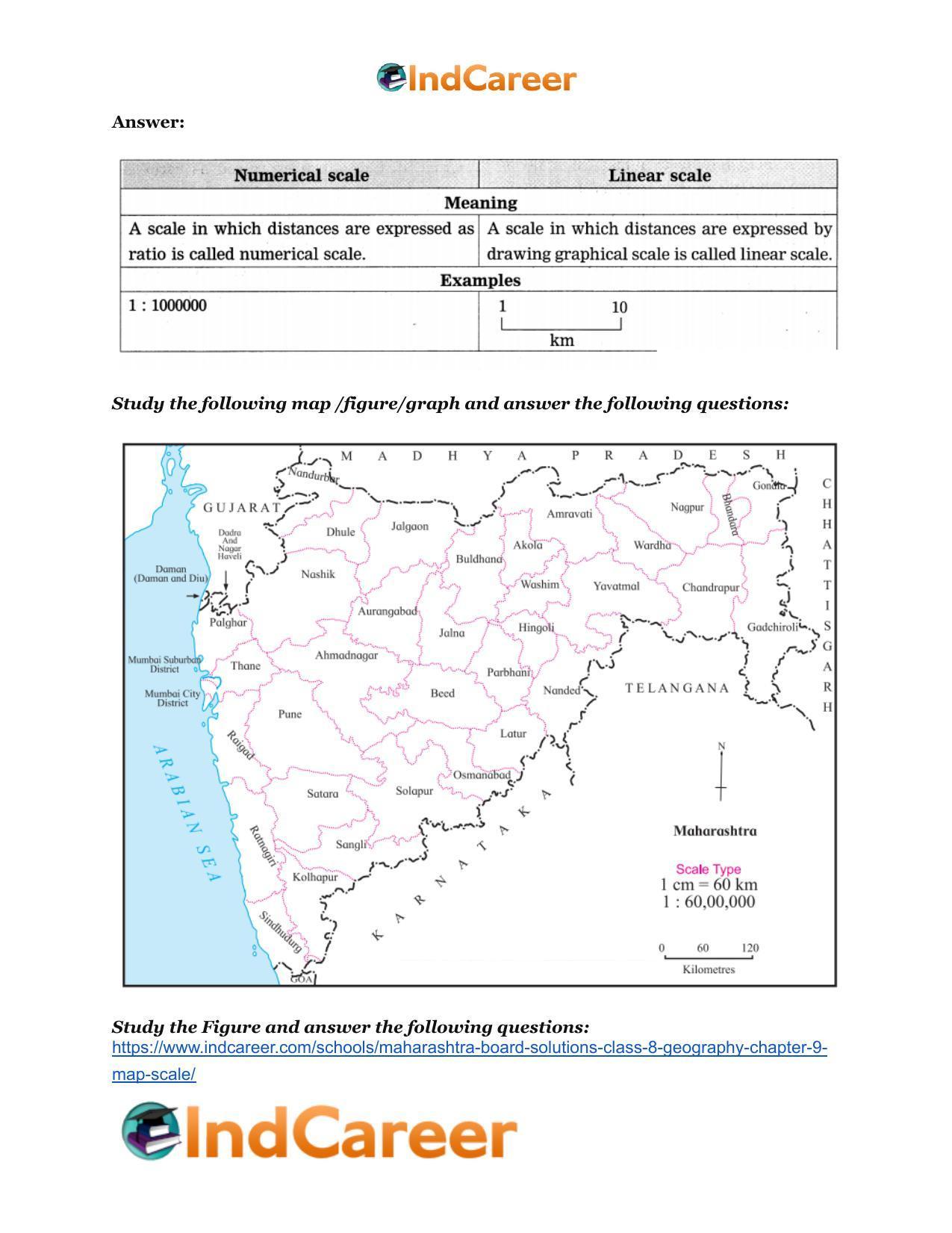 Maharashtra Board Solutions Class 8-Geography: Chapter 9- Map Scale - Page 10