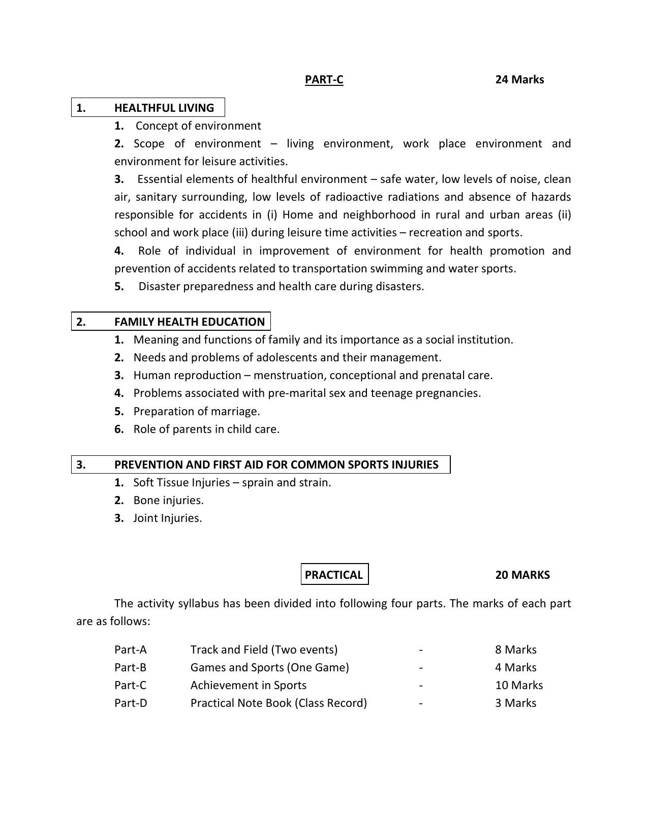HP Board Class 12th Syllabus for Physical Education - Page 4