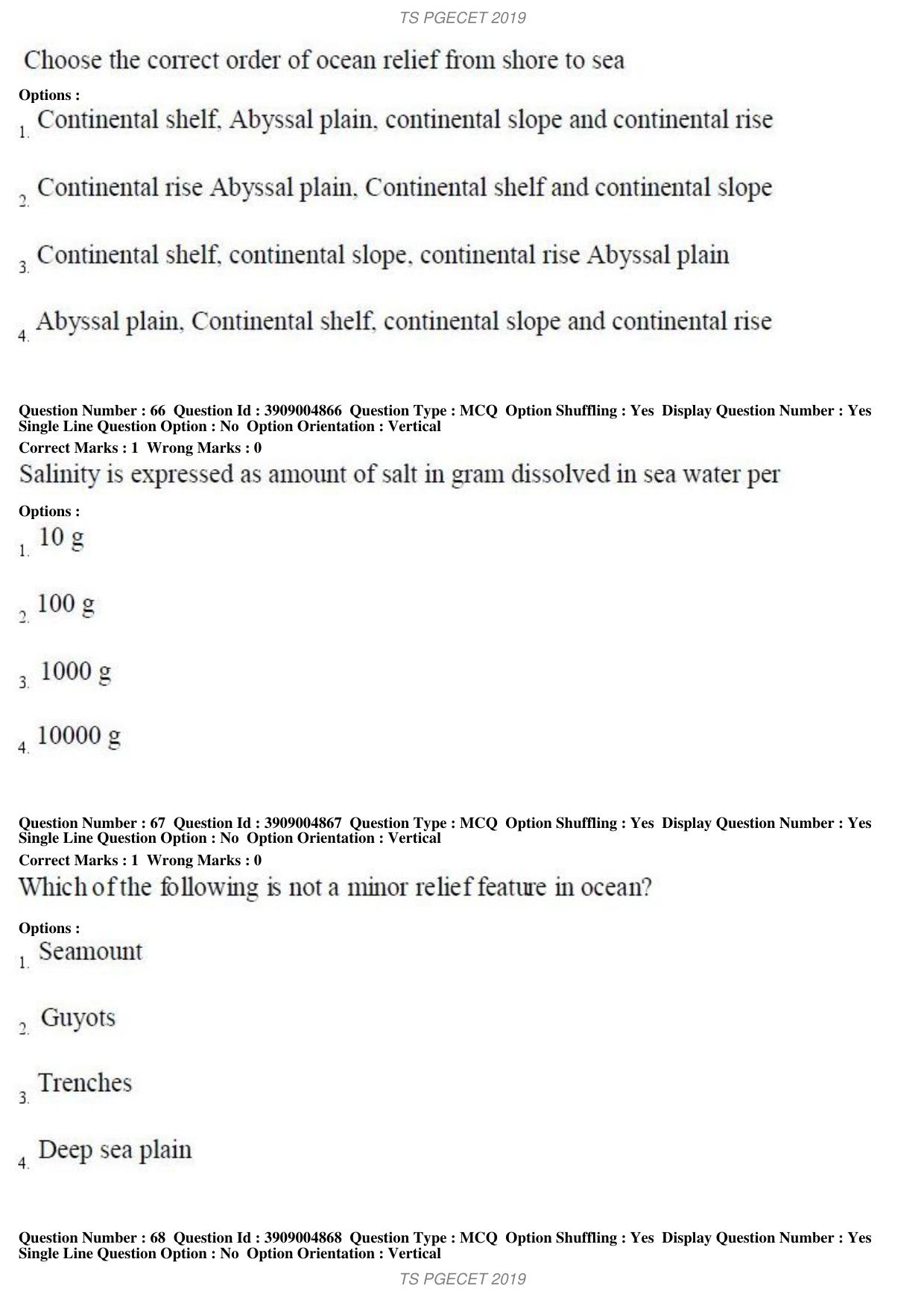 TS PGECET 2019: Geo Engineering and Geo Informatics Question Papers - Page 26