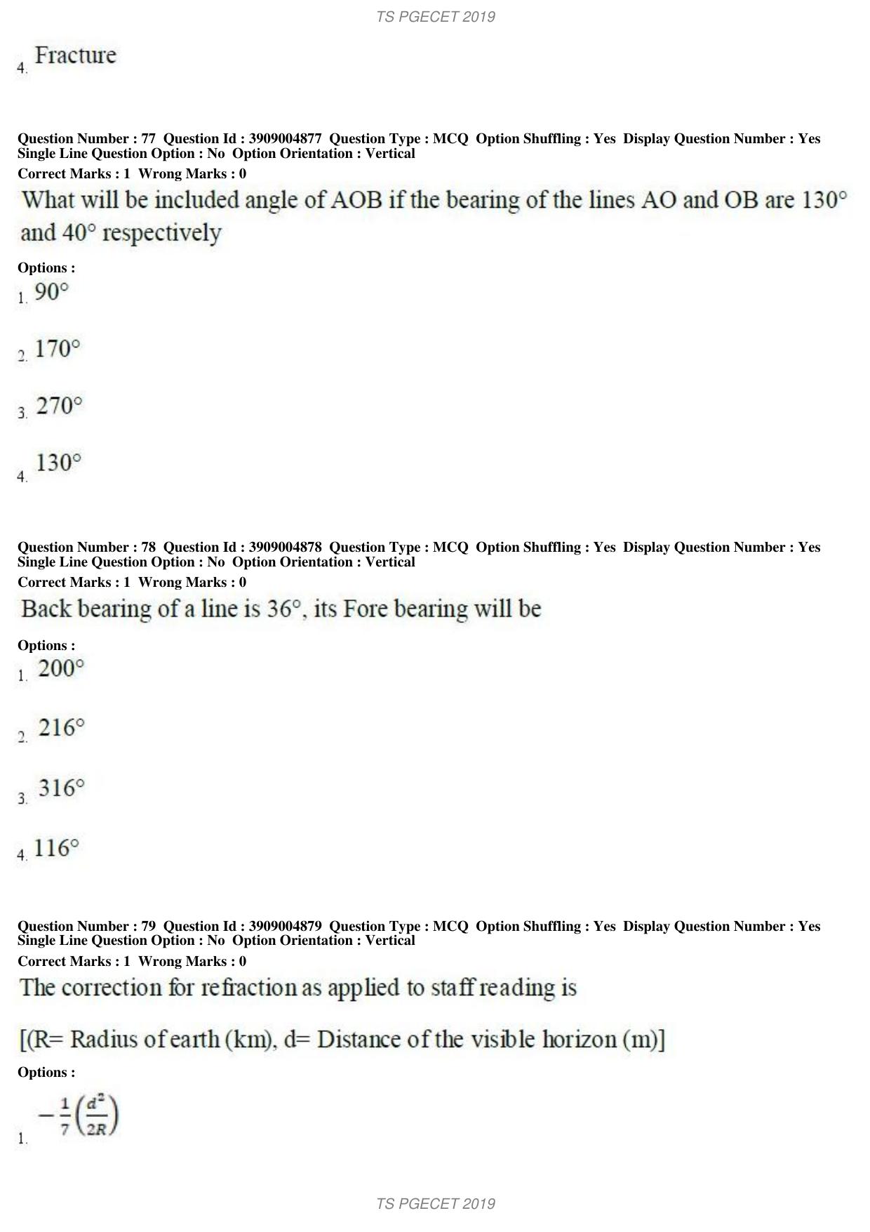 TS PGECET 2019: Geo Engineering and Geo Informatics Question Papers - Page 30