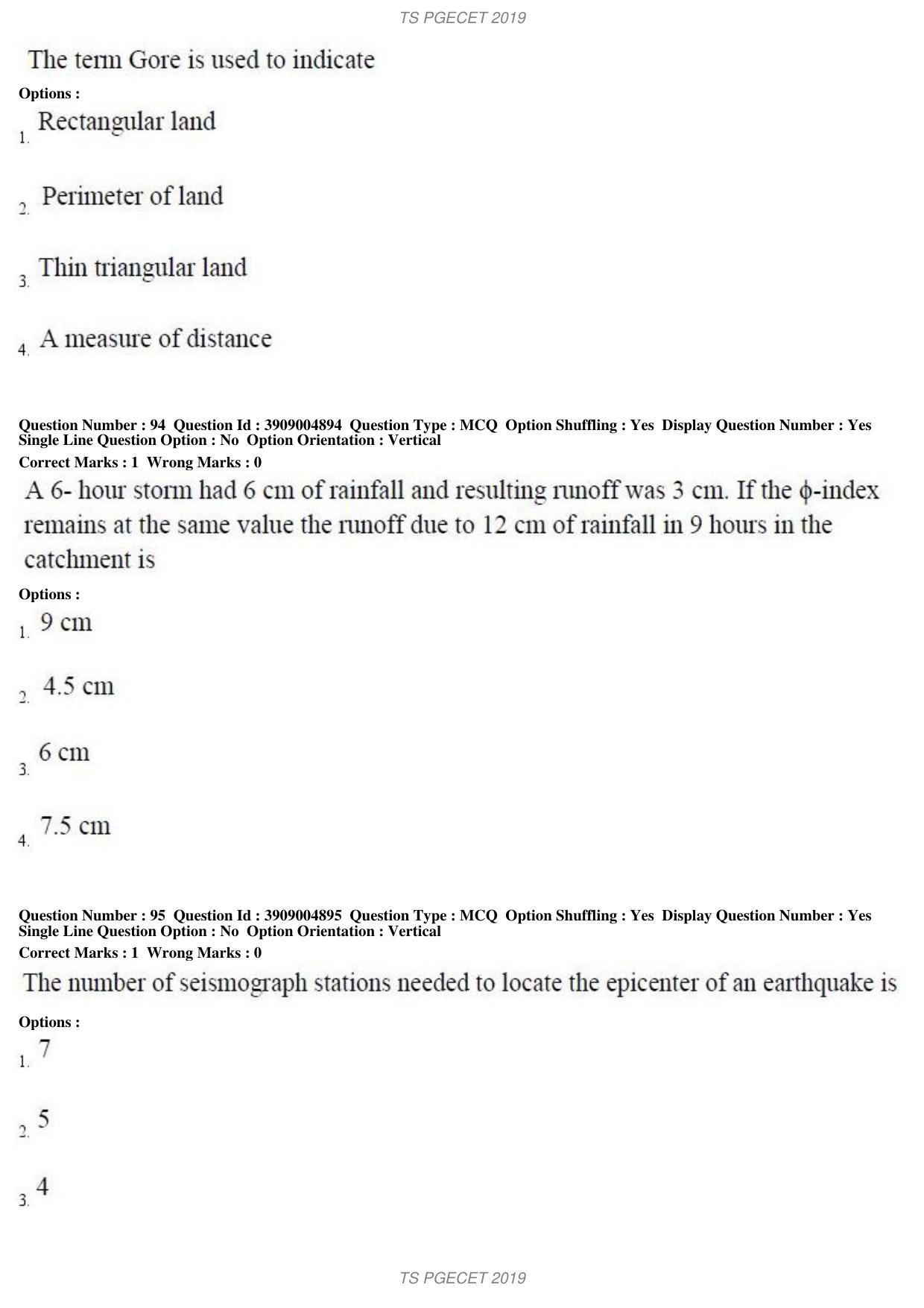TS PGECET 2019: Geo Engineering and Geo Informatics Question Papers - Page 36