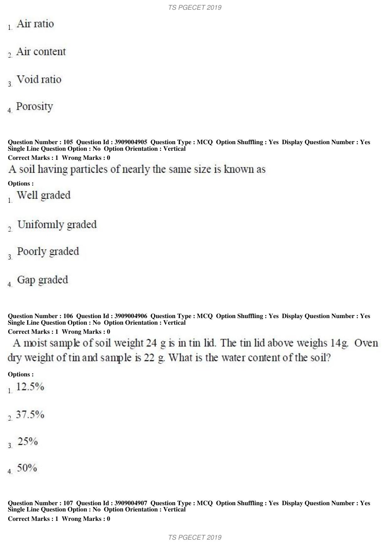 TS PGECET 2019: Geo Engineering and Geo Informatics Question Papers - Page 40