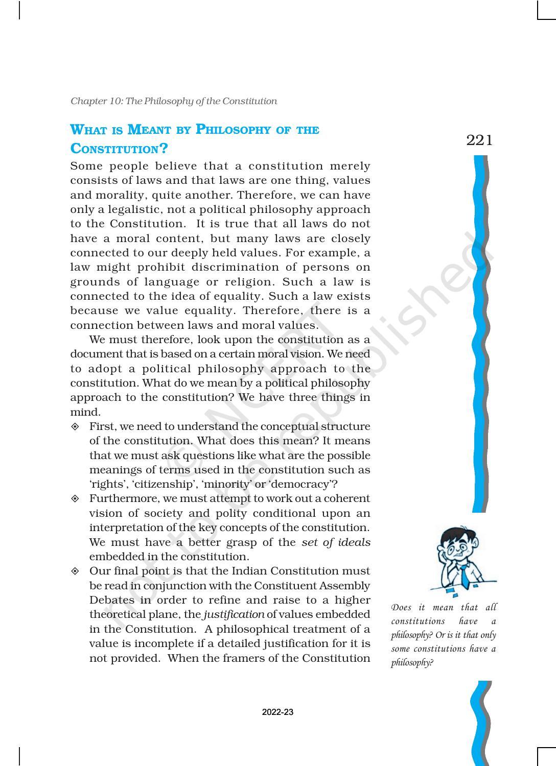 NCERT Book for Class 11 Political Science (Indian Constitution at Work) Chapter 10 The Philosophy of the Constitution - Page 2