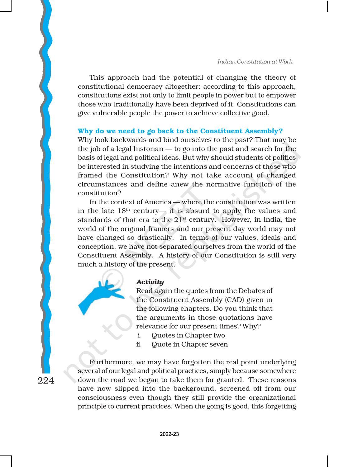 NCERT Book for Class 11 Political Science (Indian Constitution at Work) Chapter 10 The Philosophy of the Constitution - Page 5