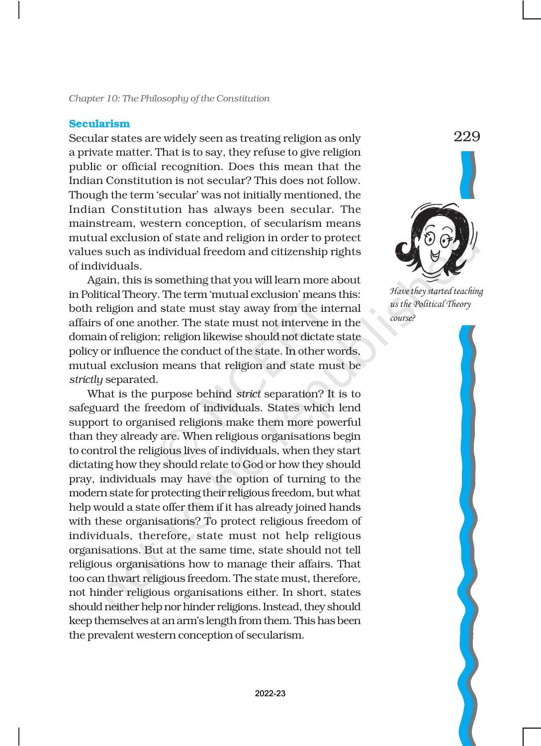 NCERT Book for Class 11 Political Science (Indian Constitution at Work) Chapter 10 The Philosophy of the Constitution - Page 10