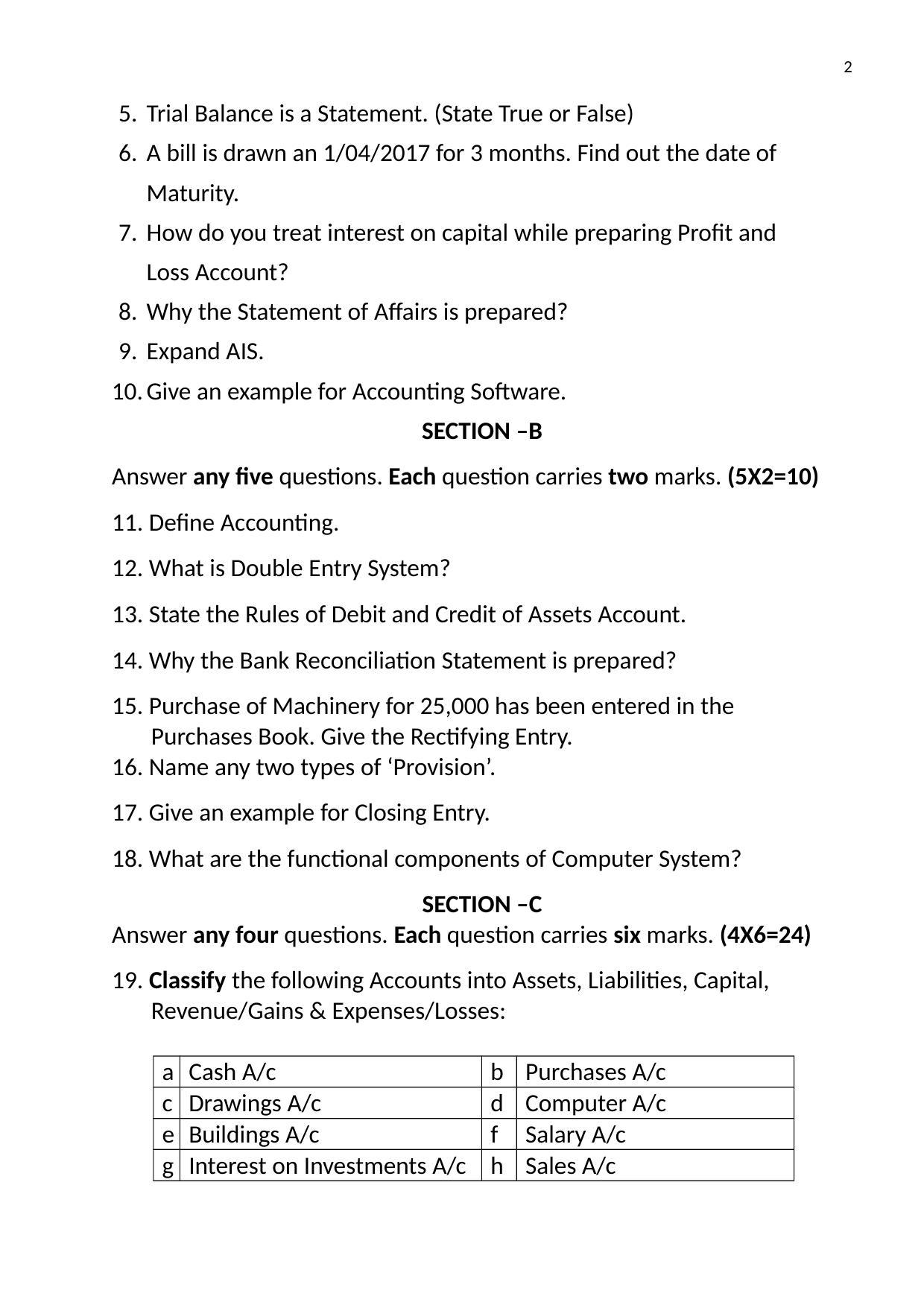 Karnataka 1st PUC Question Bank for Accountacny MQP - Page 16