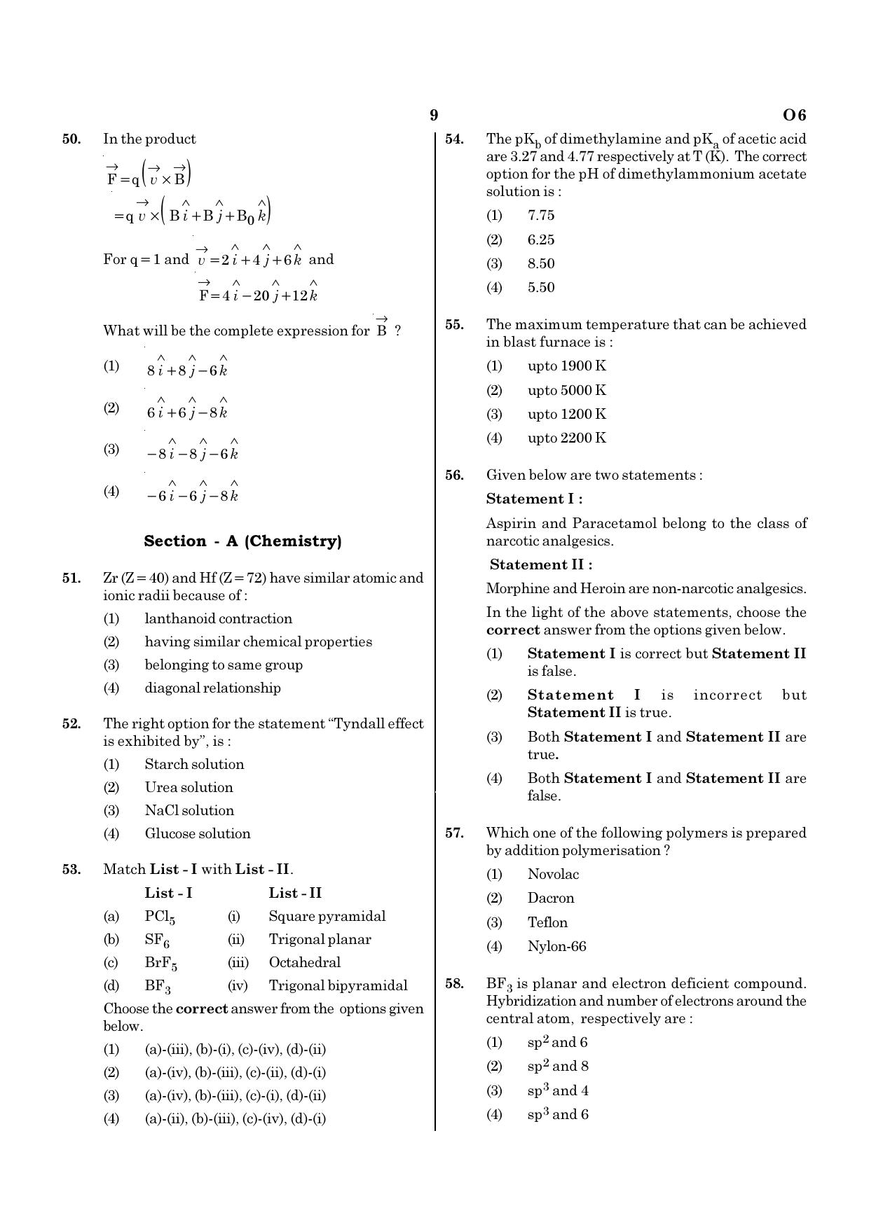 NEET O6 2021 Question Paper - Page 9