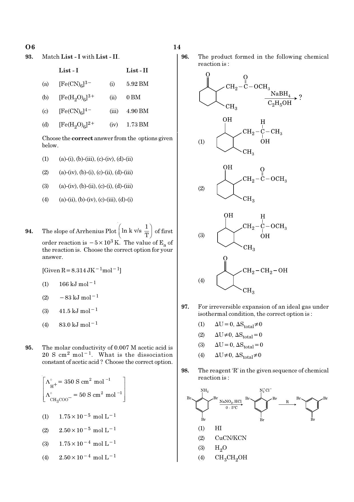 NEET O6 2021 Question Paper - Page 14