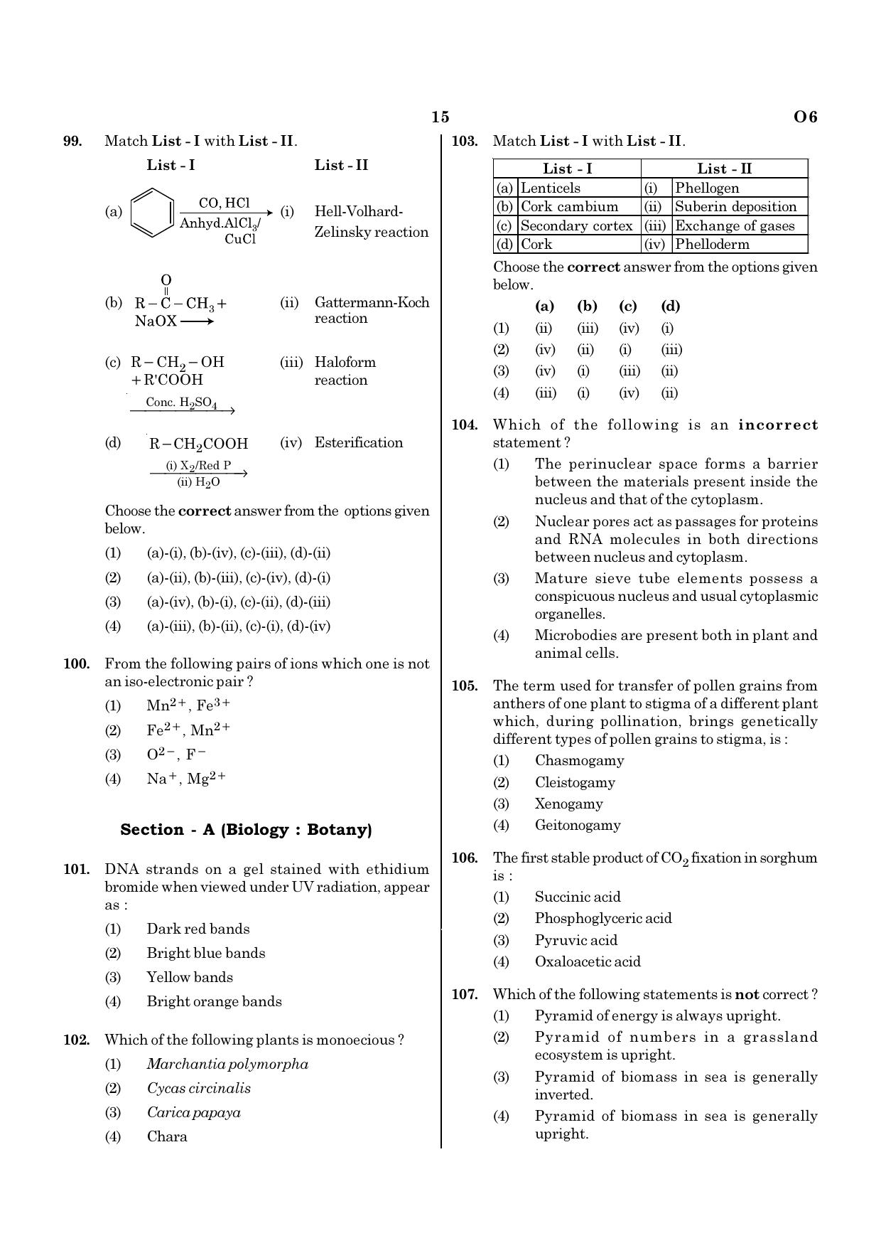 NEET O6 2021 Question Paper - Page 15