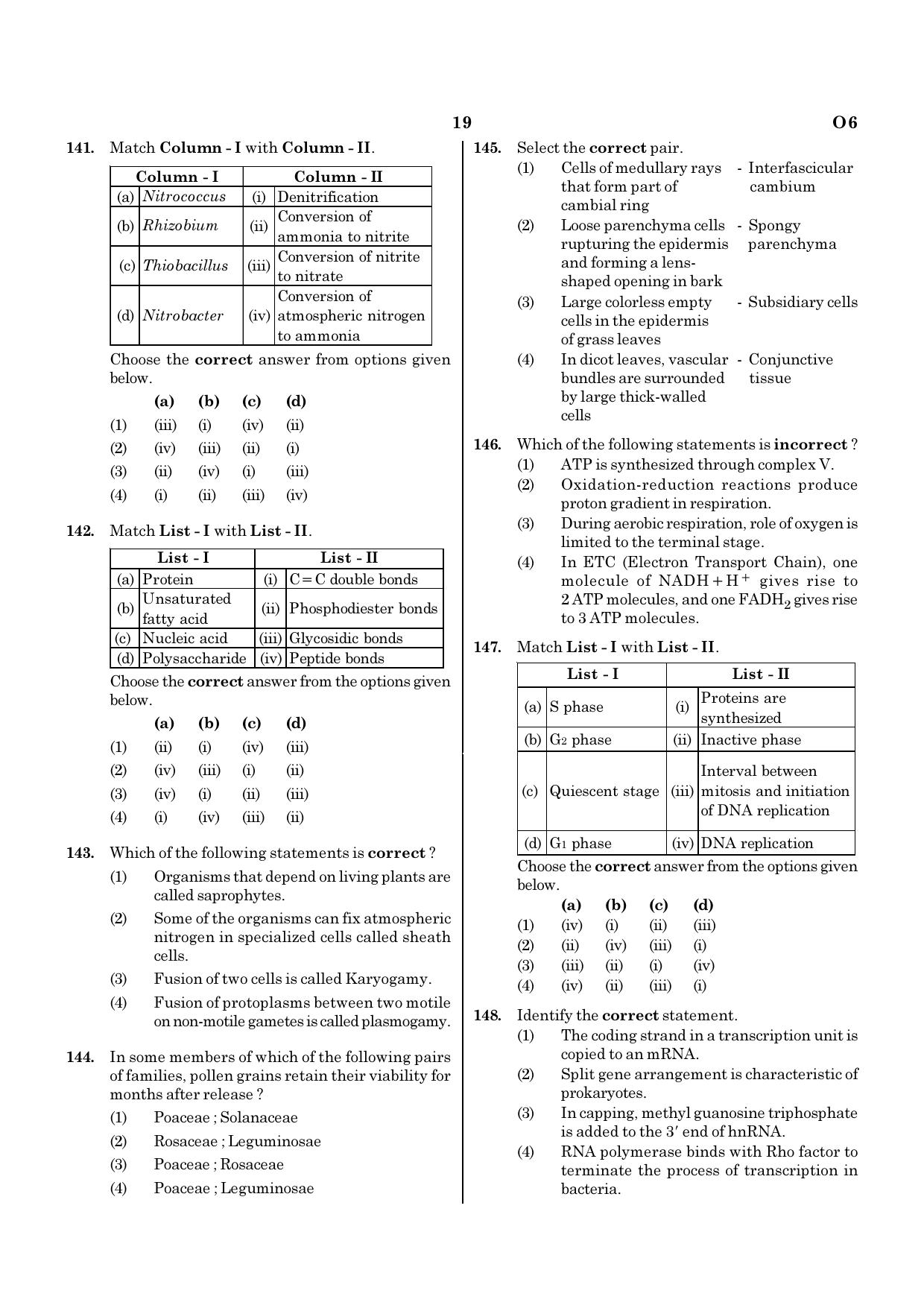NEET O6 2021 Question Paper - Page 19