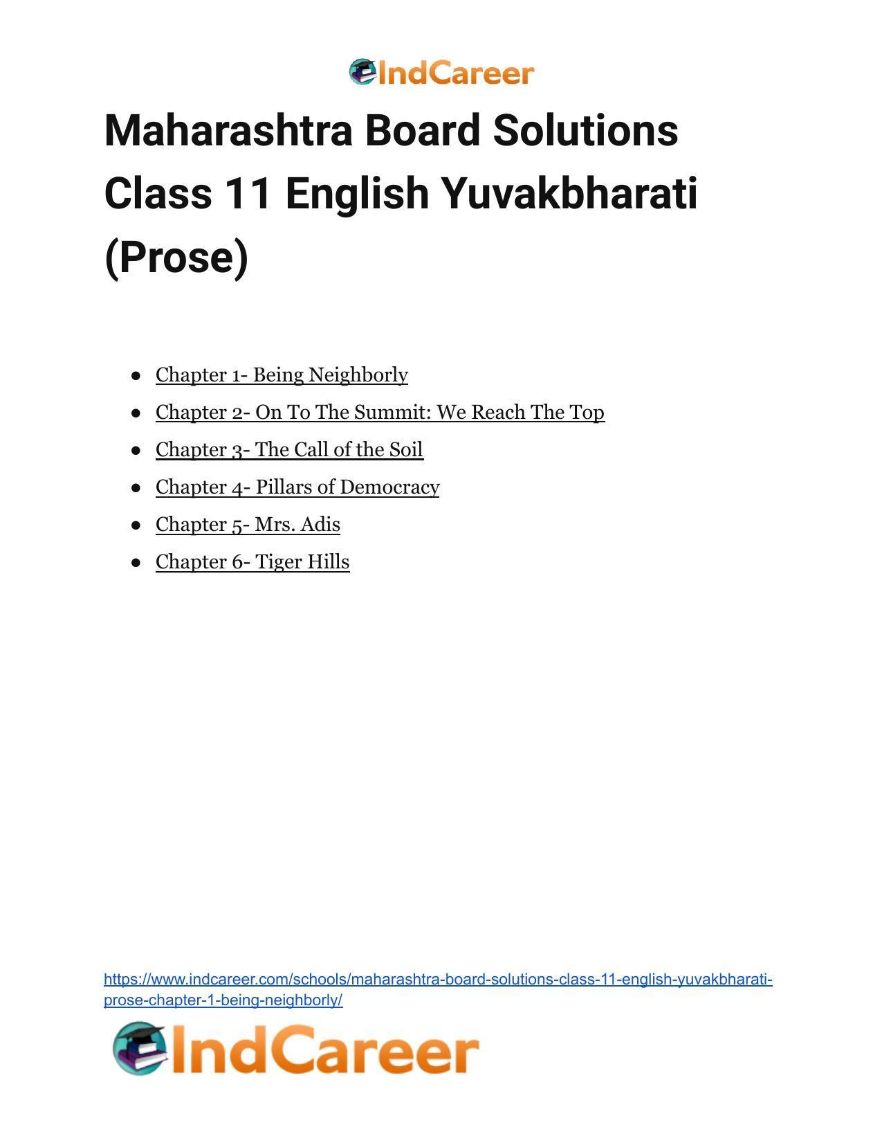 Maharashtra Board Solutions Class 11-English Yuvakbharati (Prose): Chapter 1- Being Neighborly - Page 32