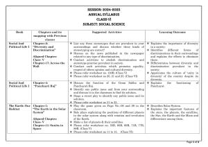 Edudel Class 6 Social Science (English Medium) Syllabus 2025