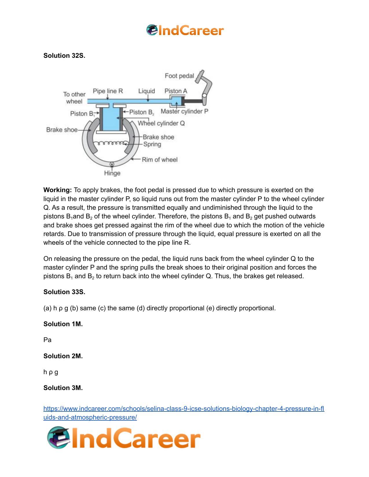 Selina Class 9 ICSE Solutions Biology : Chapter 4- Pressure in Fluids and Atmospheric Pressure - Page 9