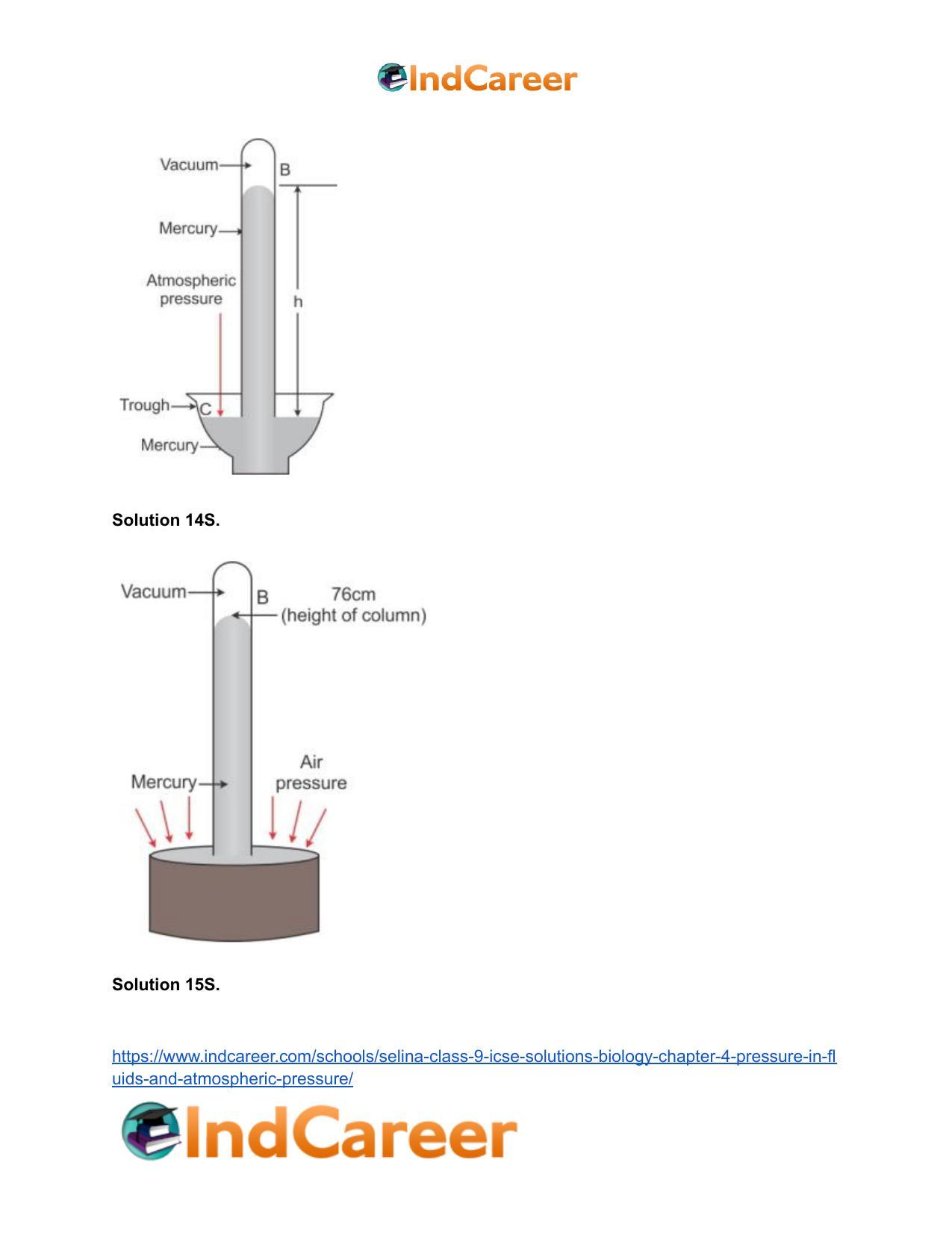 Selina Class 9 ICSE Solutions Biology : Chapter 4- Pressure in Fluids and Atmospheric Pressure - Page 20