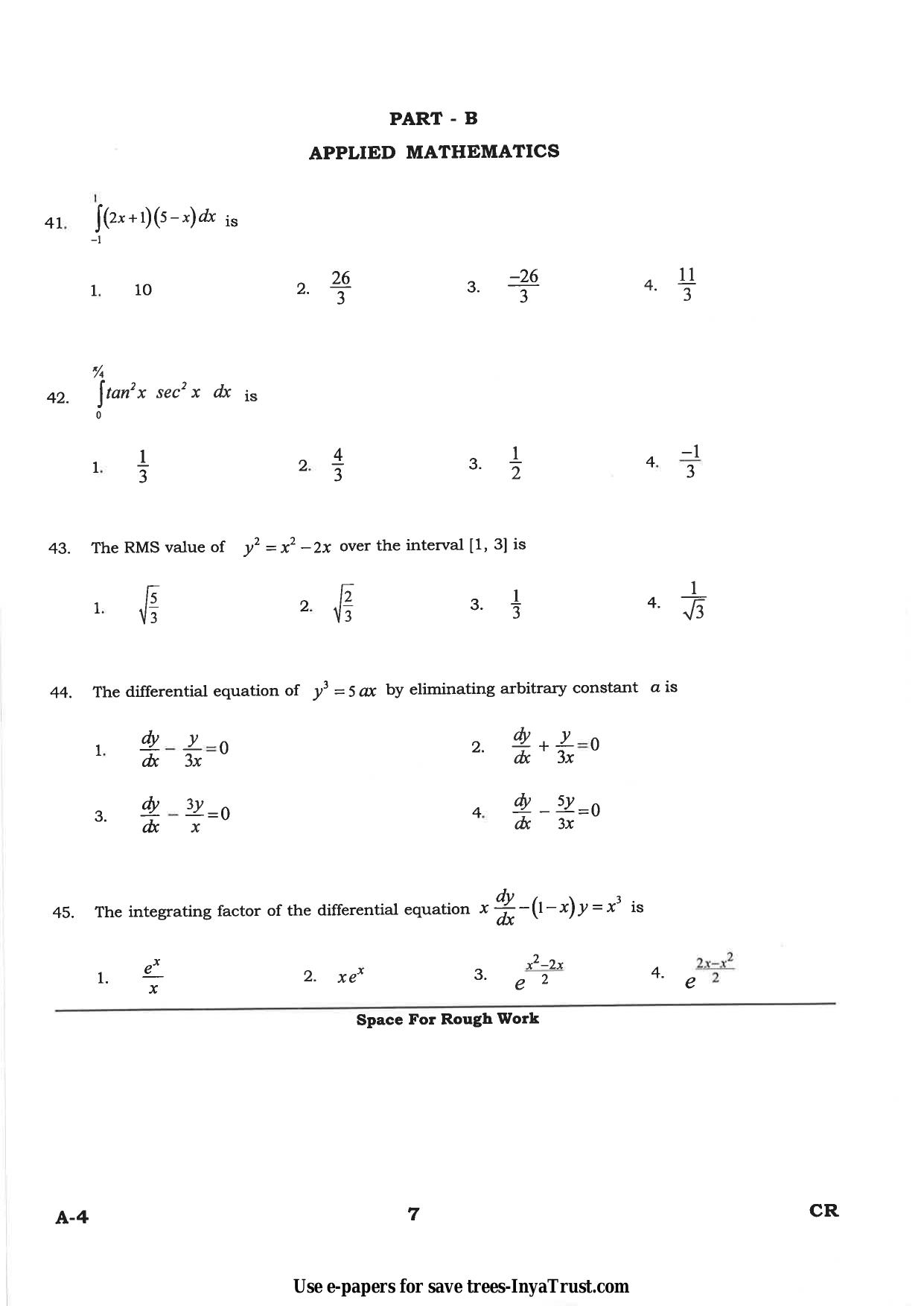 Karnataka Diploma CET- 2015 Ceramics Technology Question Paper - Page 7