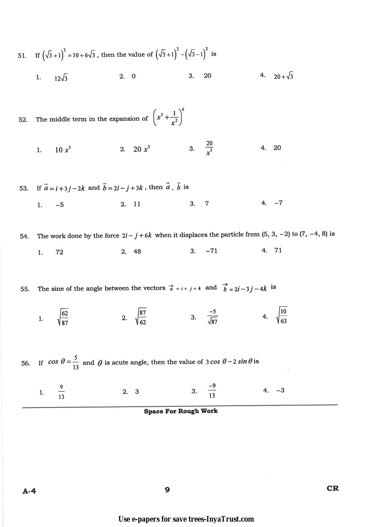 Karnataka Diploma CET- 2015 Ceramics Technology Question Paper - Page 9