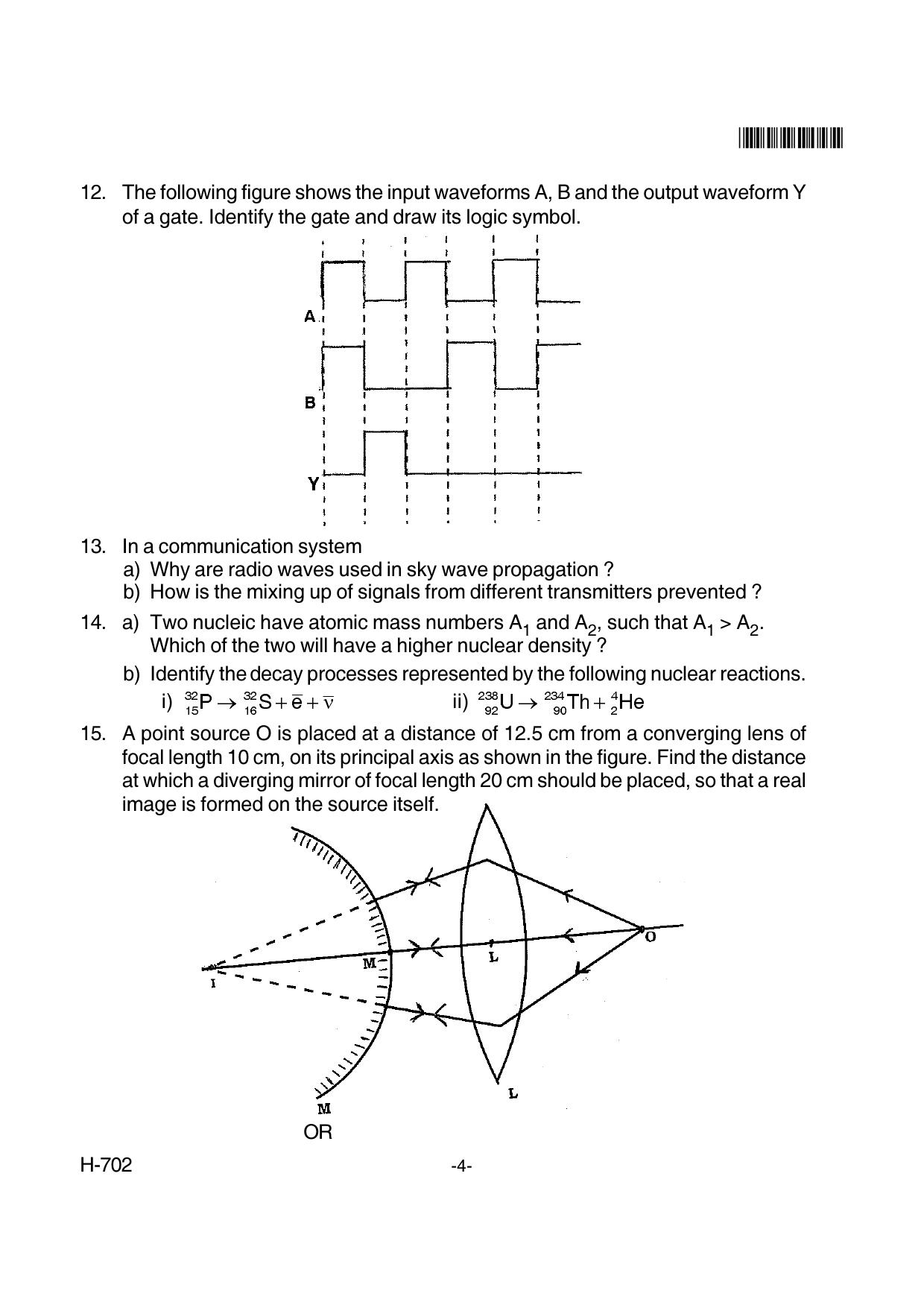 Goa Board Class 12 Physics 702 New Pattern (March 2018) Question Paper - Page 4