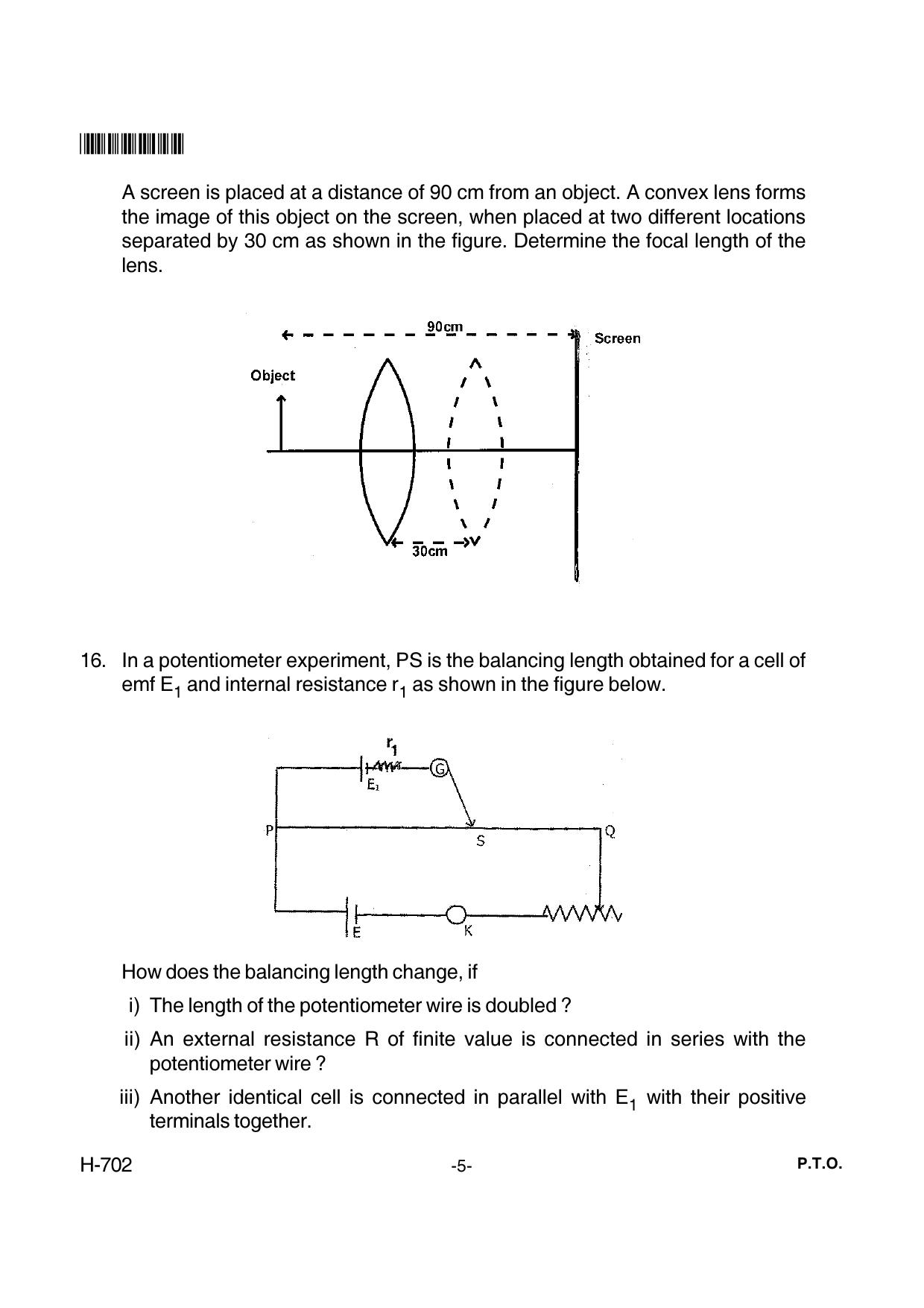 Goa Board Class 12 Physics 702 New Pattern (March 2018) Question Paper - Page 5