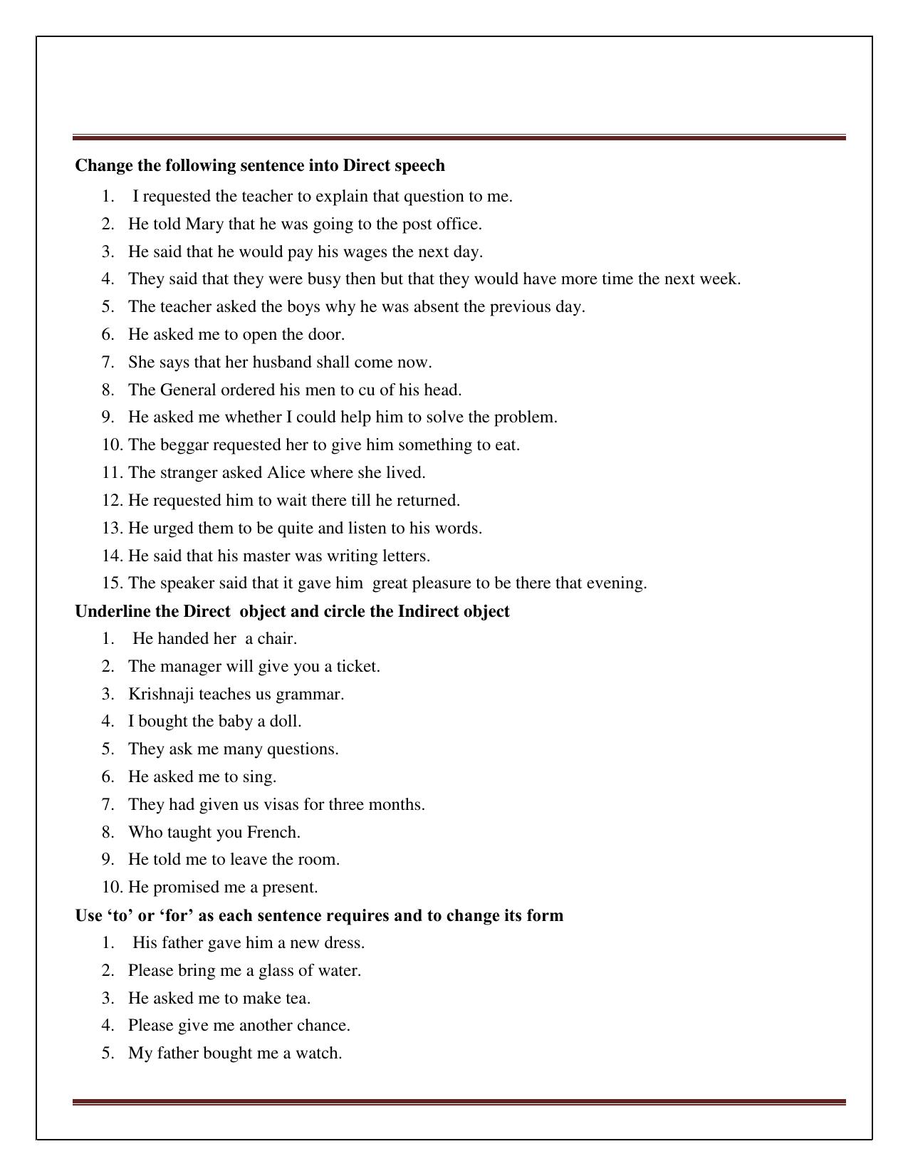 CBSE Worksheets for Class 6 English Practice Assignment 16 - Page 4