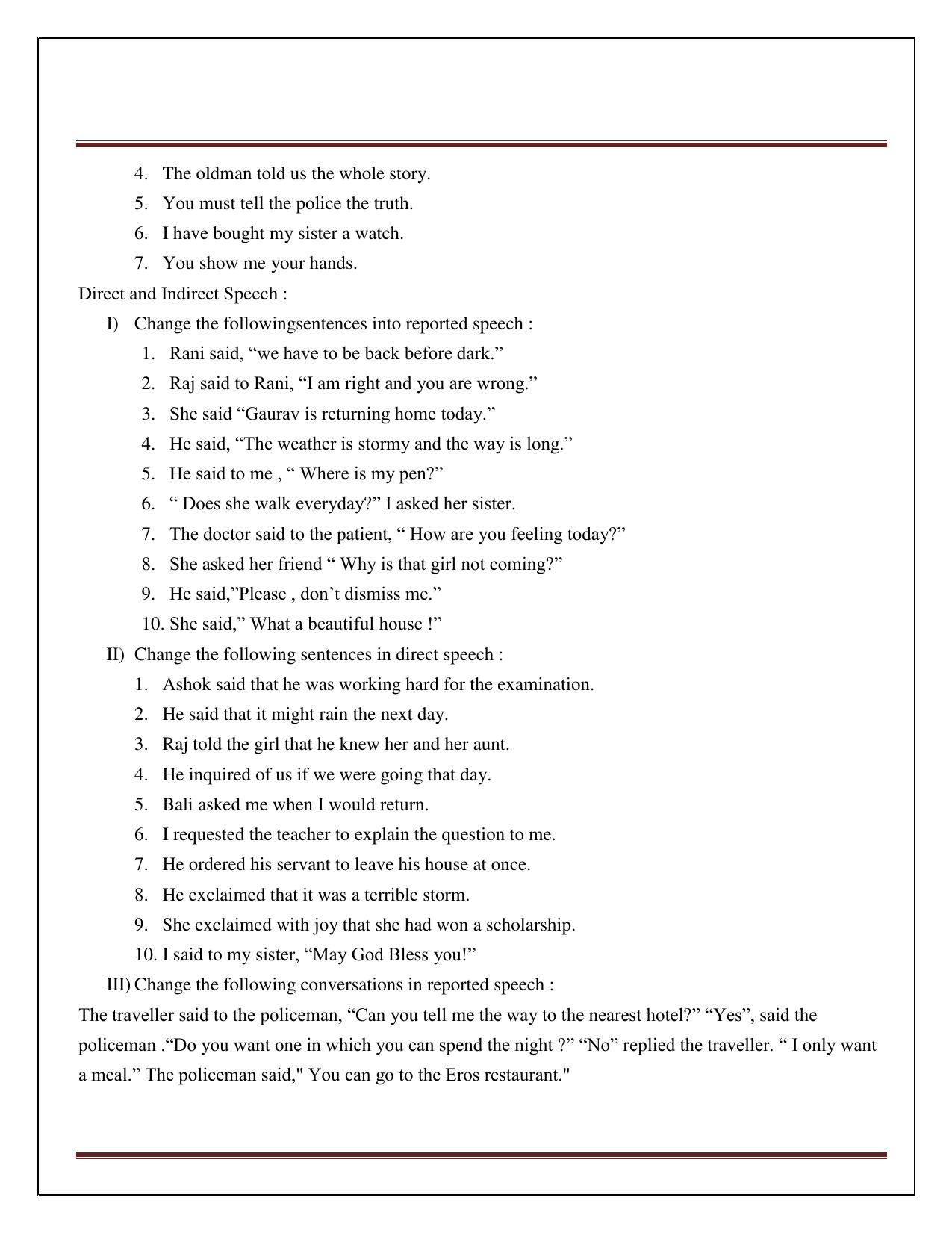 CBSE Worksheets for Class 6 English Practice Assignment 16 - Page 6