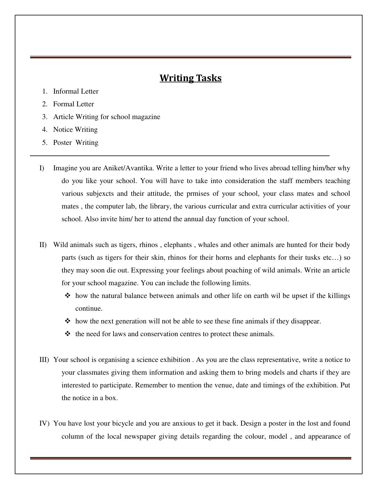 CBSE Worksheets for Class 6 English Practice Assignment 16 - Page 9